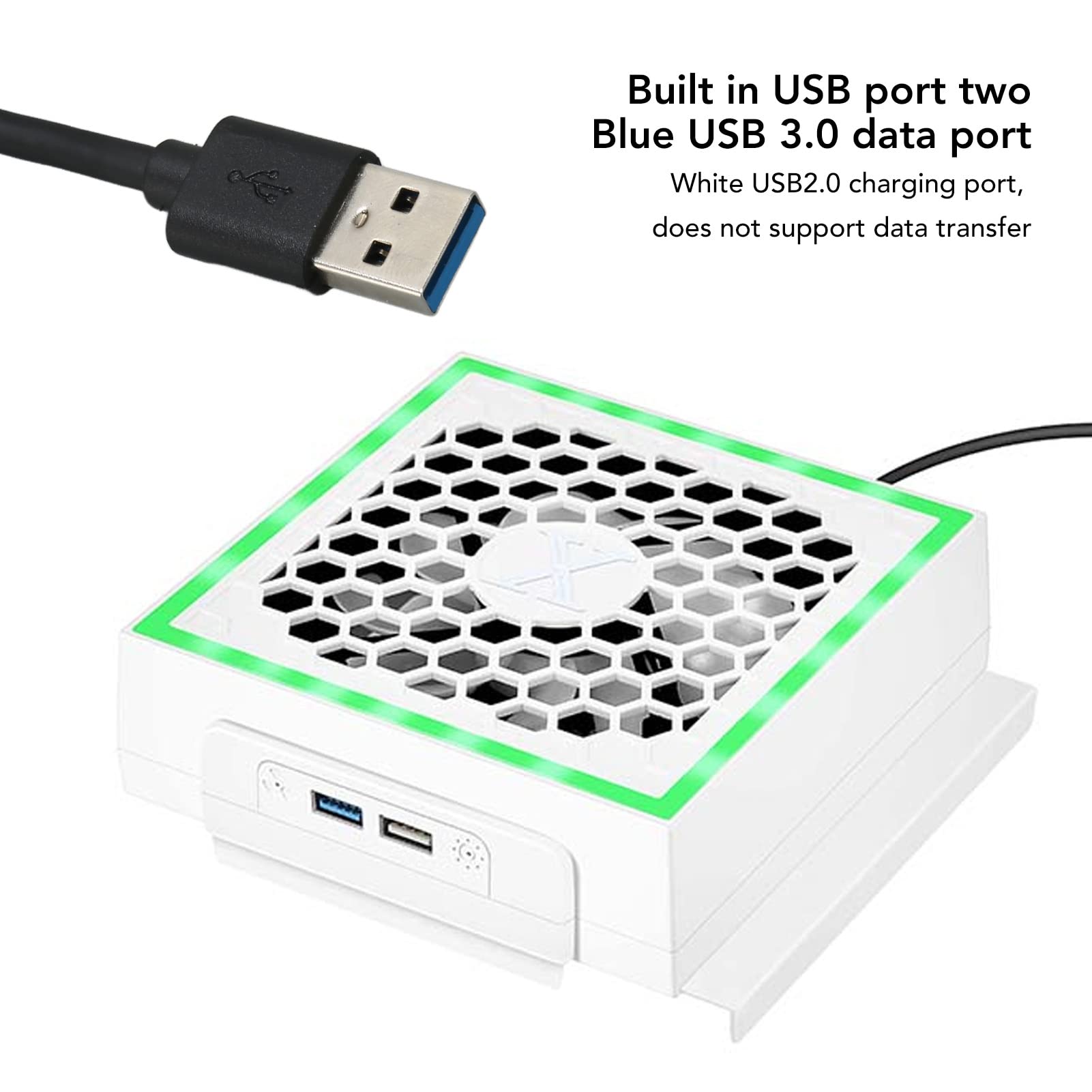 Ouitble Ventola di raffreddamento per console di gioco Ventola di raffreddamento professionale efficiente a basso rumore con striscia luminosa colorata per la serie S Perfetta comp