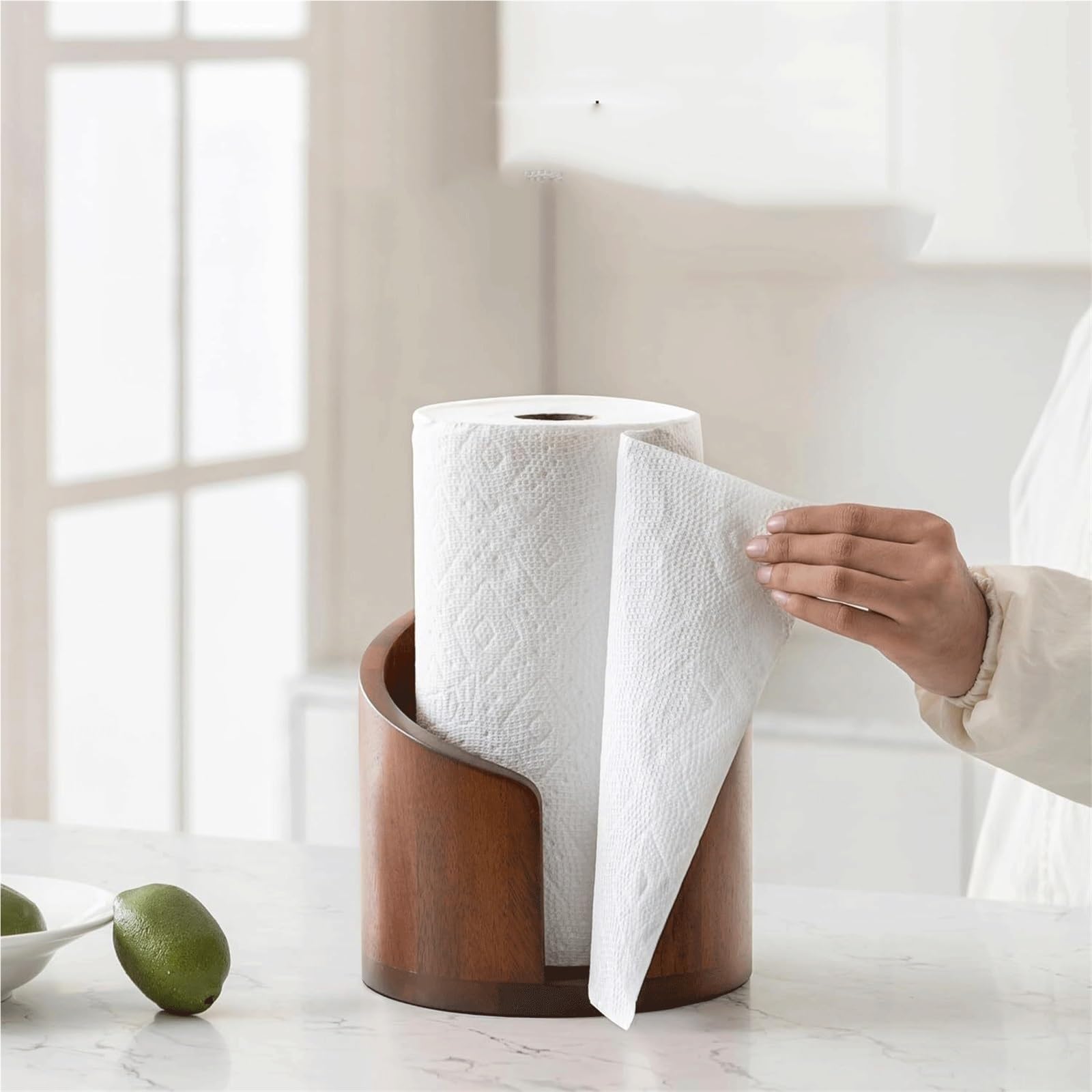 Organizzatore Porta Asciugamani di Carta da Cucina in Legno, Scatola portaoggetti for la casa