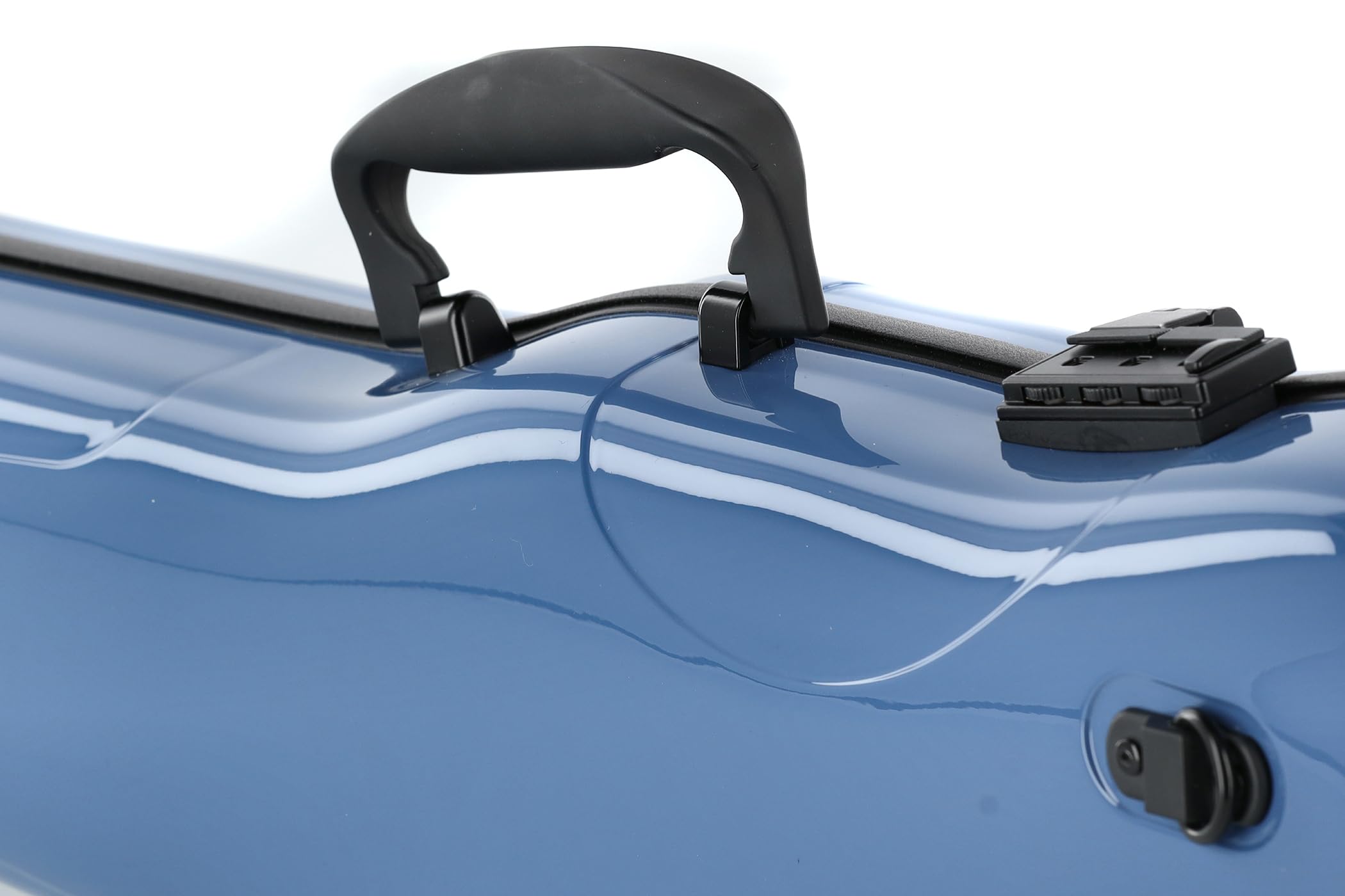 GEWA AIR 1.7 Etuis de forme violon bleu brillant, Fabriqué en Allemagne, haute résistance à la casse