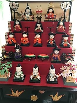 Amazon | 引取り限定特選 木目込み雛人形 五段飾り オルゴール