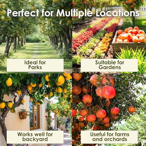 Image of Garden Genie Mango Fruit Plucker with Net | Metal Frame Nylon Net Fruit Picker Basket Tool | Lightweight Garden Tool for Safe Picking