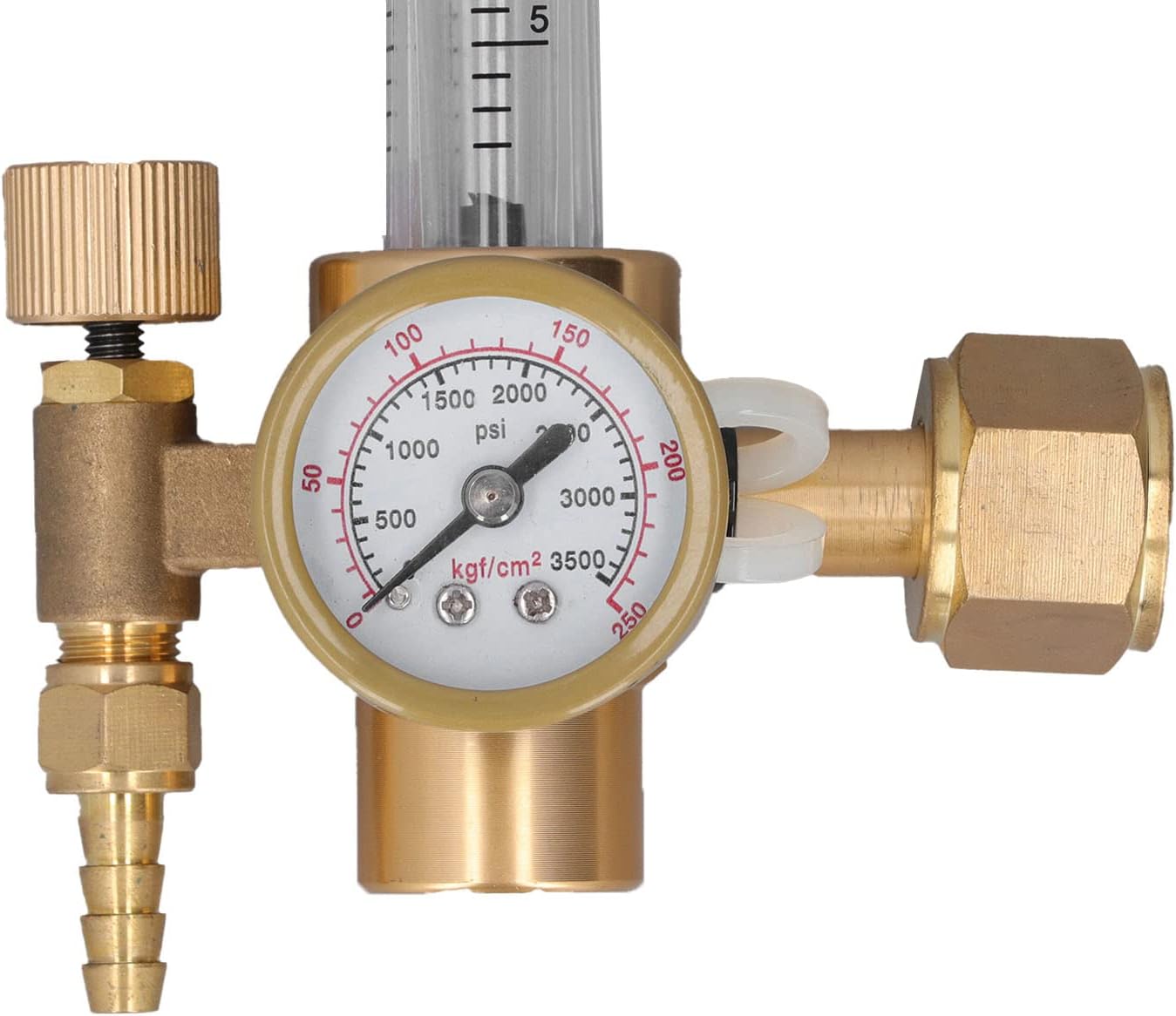 Welding Gas Regulator Valve, CO2 Gas Regulator Flowmeter, Brass Welding Regulator Valve Brass Flowmeter Gas MIG Welding, TIG Welding Equipment - - 