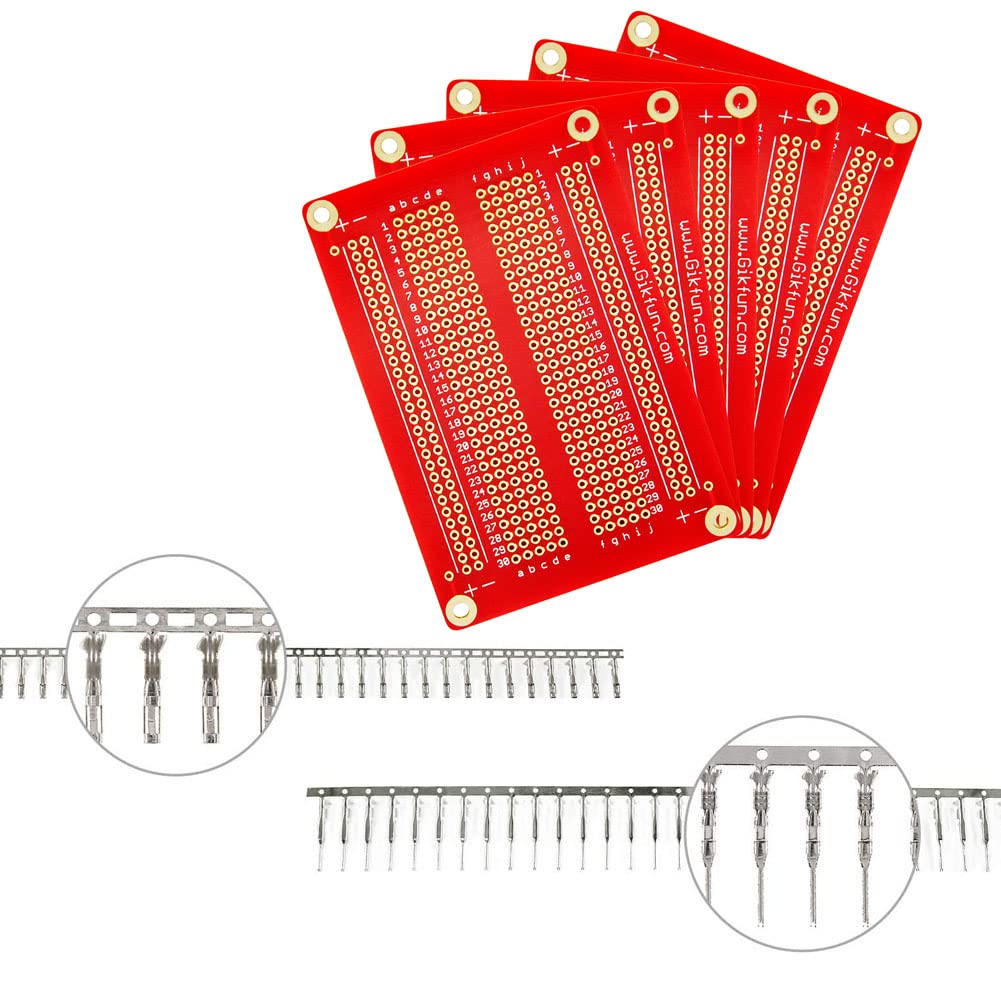Gikfun Solderable Breadboard Proto Board PCB DIY Kit and Female Pins
