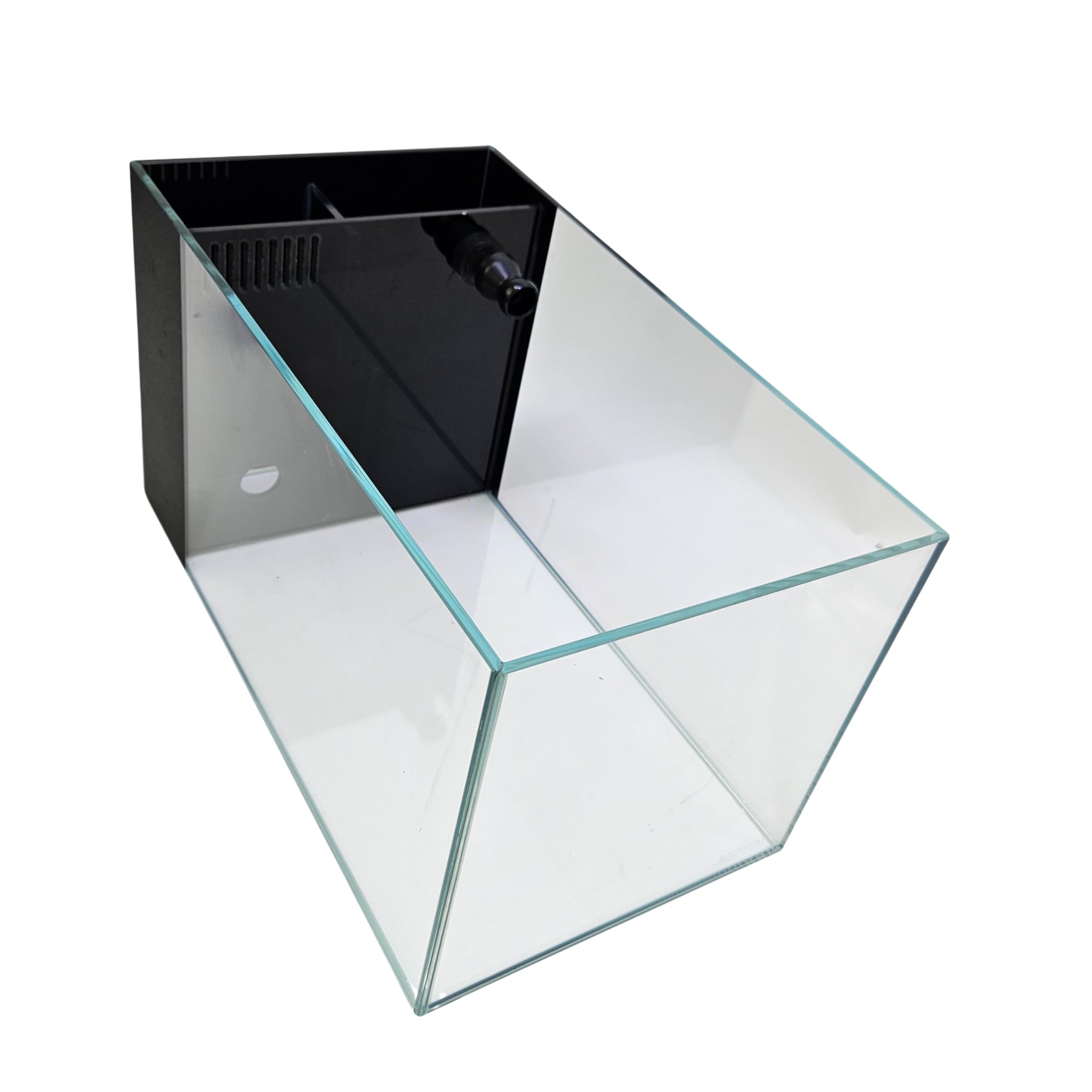 Lifegard Aquatics Ultra Low Iron Glass Peninsula Style Crystal Aquarium with Built-in Side Filter, 3.8 Gallons, R460003