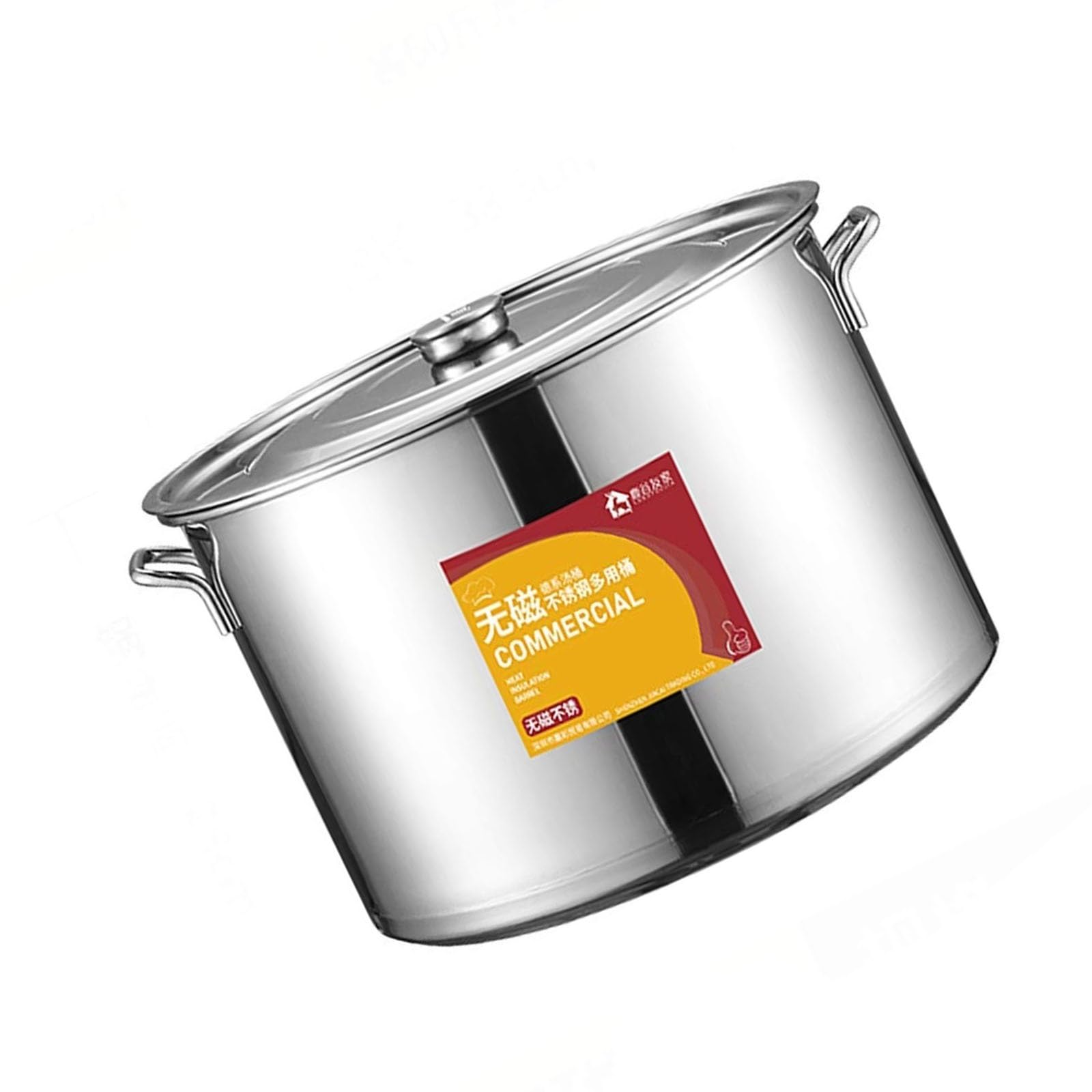 QHLIANGL Soup Pot With Lid - Stock Pot, 13-40L Stock Pot, Catering Commercial/Domestic Thick 304 Stainless Steel Soup Pot With Lid, For Gas Stove/Induction Cooker (Size : 40L)
