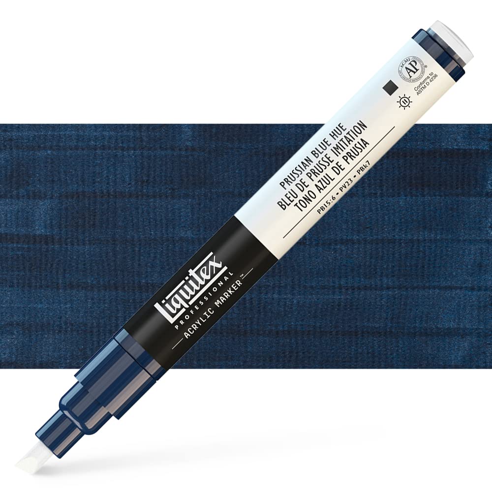 Liquitex : Professional : Marker : 2-4mm Chisel Nib : Prussian Blue Hue