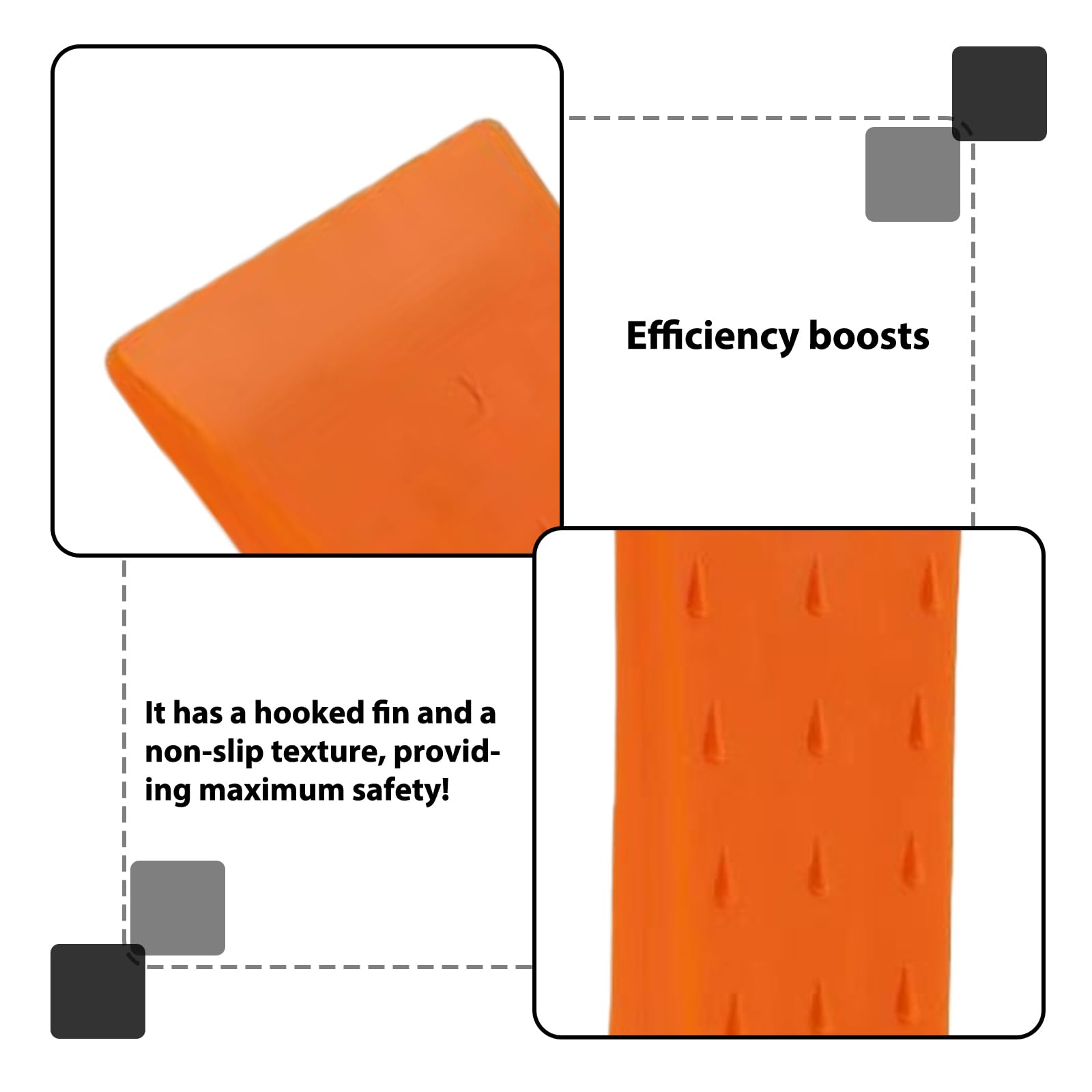 Lot de 5 cales d'abattage en plastique - 15,2 cm + 20,3 cm - Antidérapantes - Avec sac et gants - Accessoires de bûcheron - Cales pour abattre les arbres de manière contrôlée
