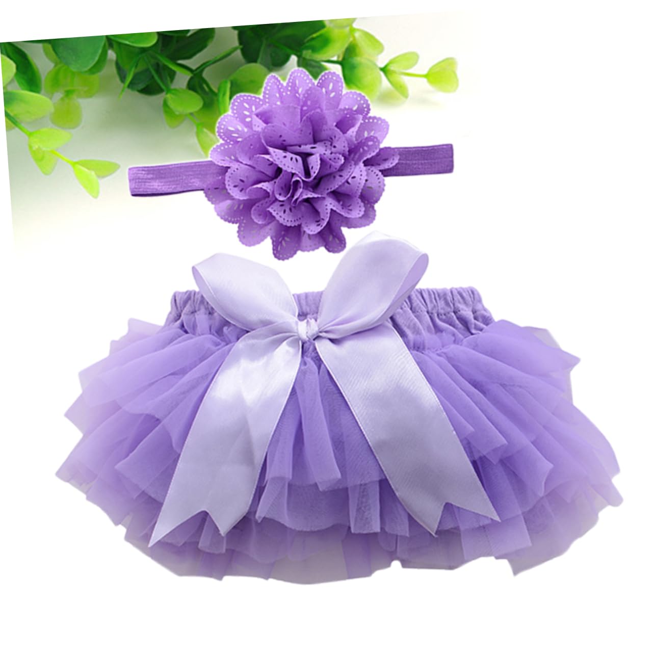 LIFKOME 2pezzi Gonna Tutu e Fascia per Neonata Abbigliamento Compleanno e Fotografia Compleanno Tulle s