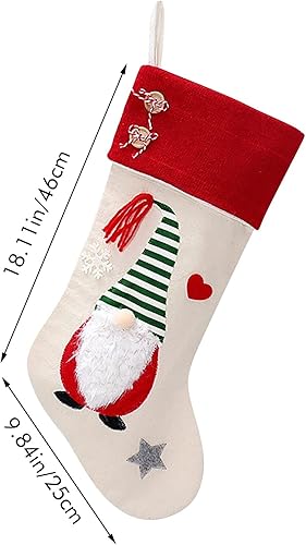 Miniatura 3 de Calcetines de Navidad personalizados con muñecos de nieve de Papá Noel, rellenos colgantes de 18 pulgadas, decoración artística tradicional, regalos