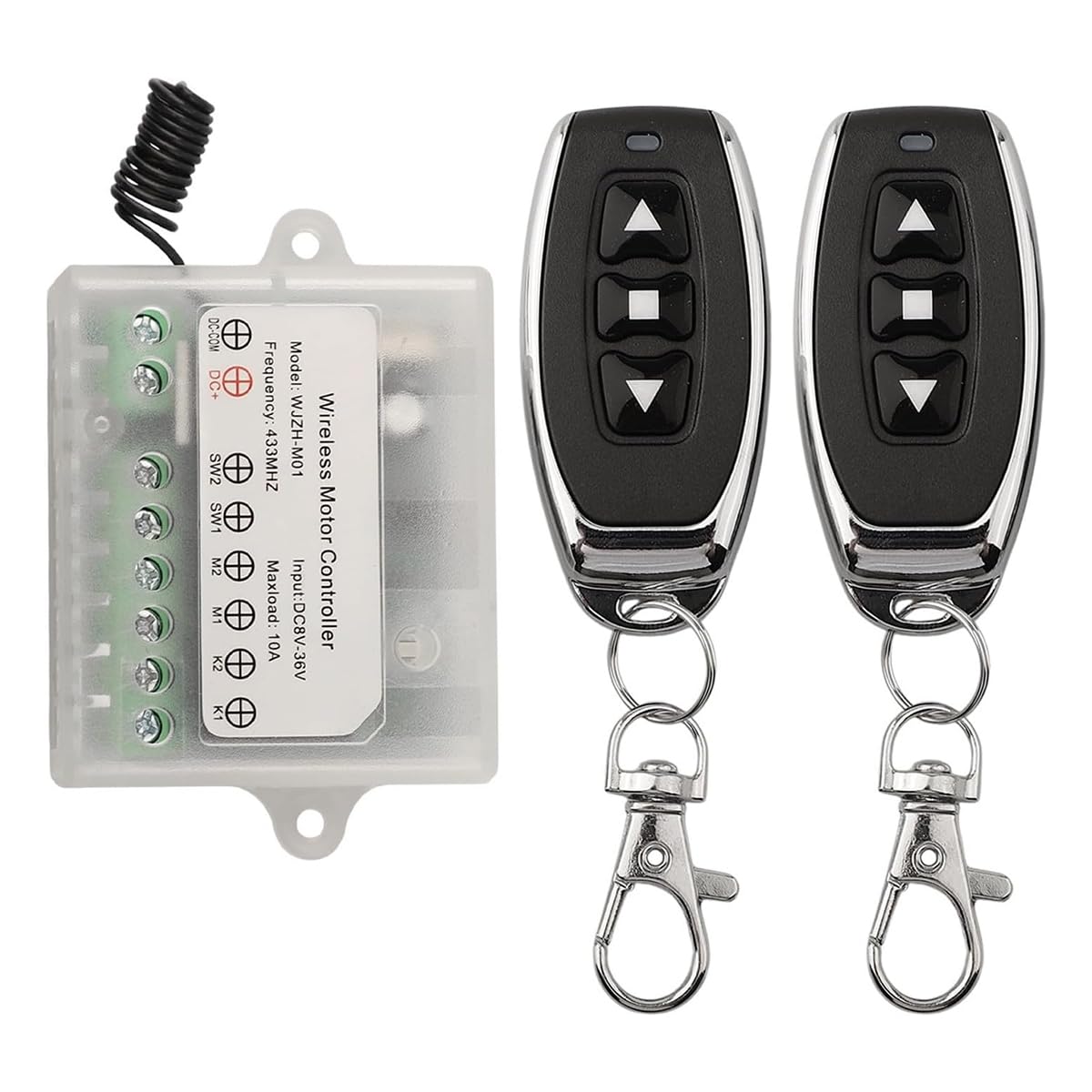 8V to 36V Wireless DC Motor for Control Switch, Max Load 10A, Remote Control for Electric Actuators and Linear Motors