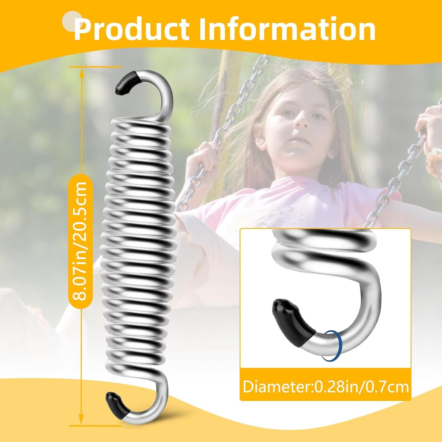 Zheigaoxea 1 Pack Porch Swing Springs, Premium Stainless Steel Heavy Duty Springs - Image 2