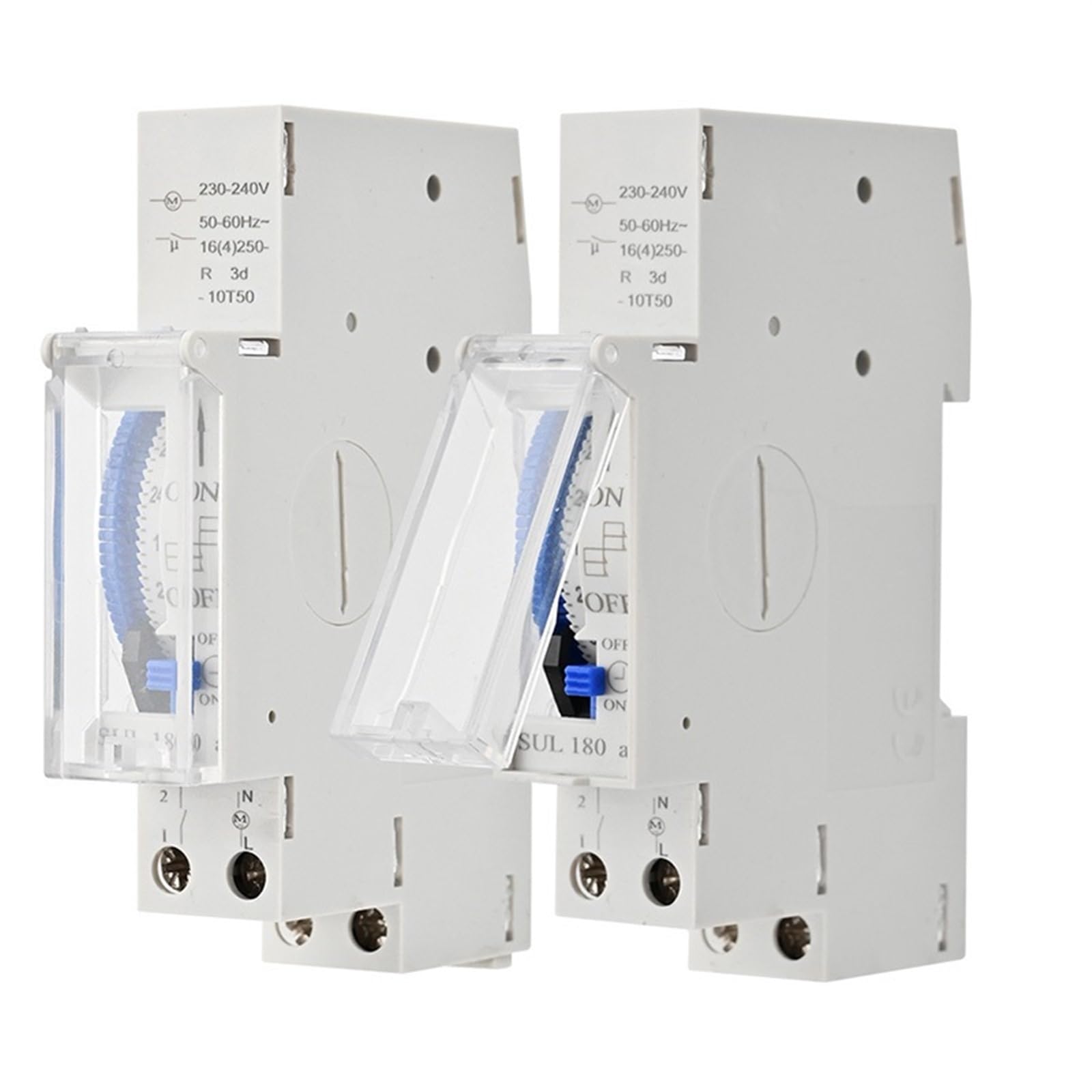 SUL180A, carril Din, 24 horas, interruptor de temporizador mecánico, análogos de relé, temporizador eléctrico programable, batería de 220V 16A