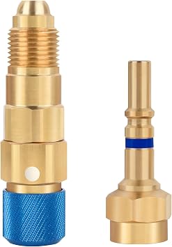 QDB33 Argon Hose Quick Connect Fittings Set, Argon Inert Gas Regulator Tig Welding Quick Connect, Quick Connect Fuel Line Fitting, Gold
