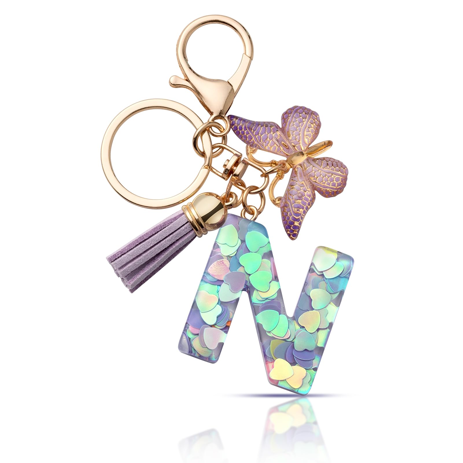 CHUQING Schlüsselanhänger Buchstabe Mädchen Schlüsselanhänger mit Anfangsbuchstaben Anhänger Schlüssel Letter Keychain für Frauen Damen