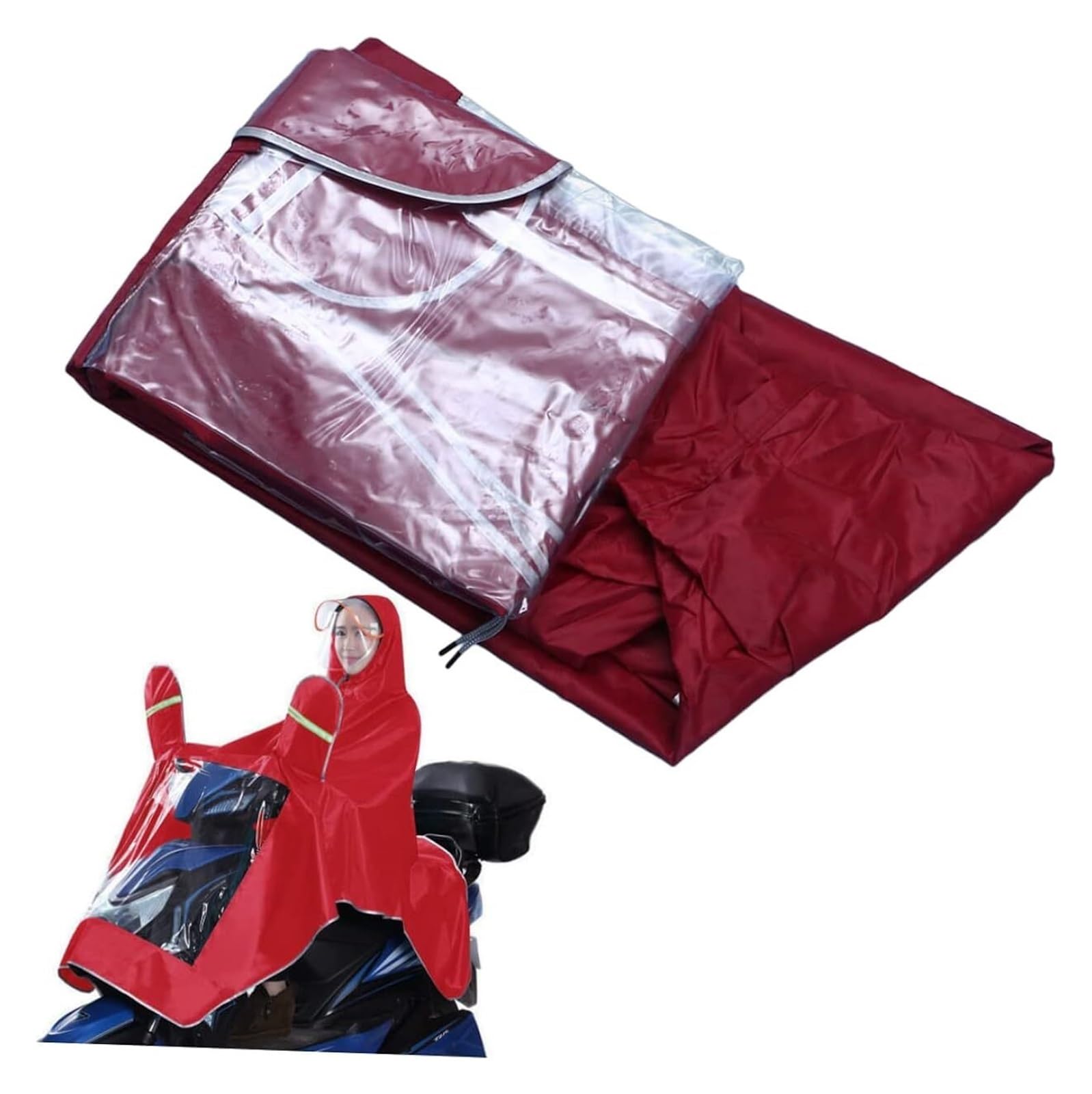 2 pezzi poncho da viaggio pioggia bici elettrica impermeabile moto poncho da pioggia bici poncho da pioggia impermeabile for il ciclismo tessuto oxford impermeabile da equitazione