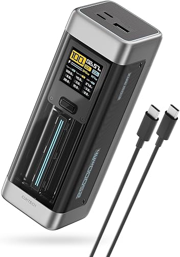 CUKTECH Banco de energía NO.20 de 140 W, cargador portátil de 3 puertos de 25,000 mAh, batería de carga rápida para viajes y trabajo al aire libre,