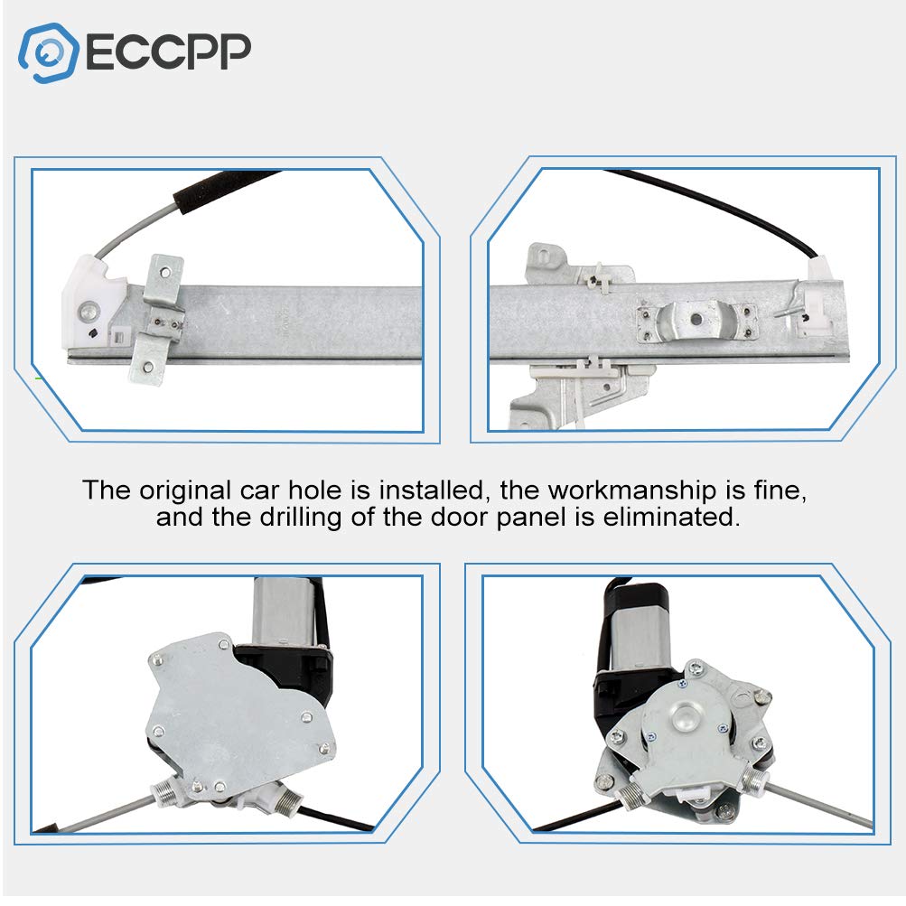 ECCPP Rear Left Driver Side Power Window Regulator with Motor Assembly Replacement fit for 2004-2012 For Mitsubishi Galant Replace MR599949 748-584