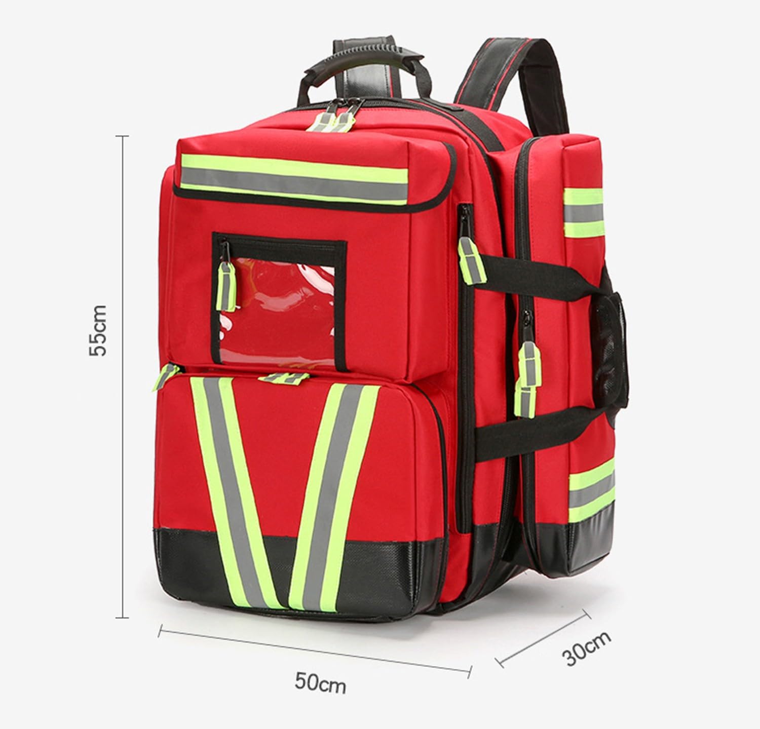 Mochila Profesional De Primeros Auxilios Vacía,Bolsa Médico,Bolsa Médica Táctica con Reflectante, Mochila Médica De Primeros Auxilios De Gran Capacidad para Senderismo,Viaje,Acampada