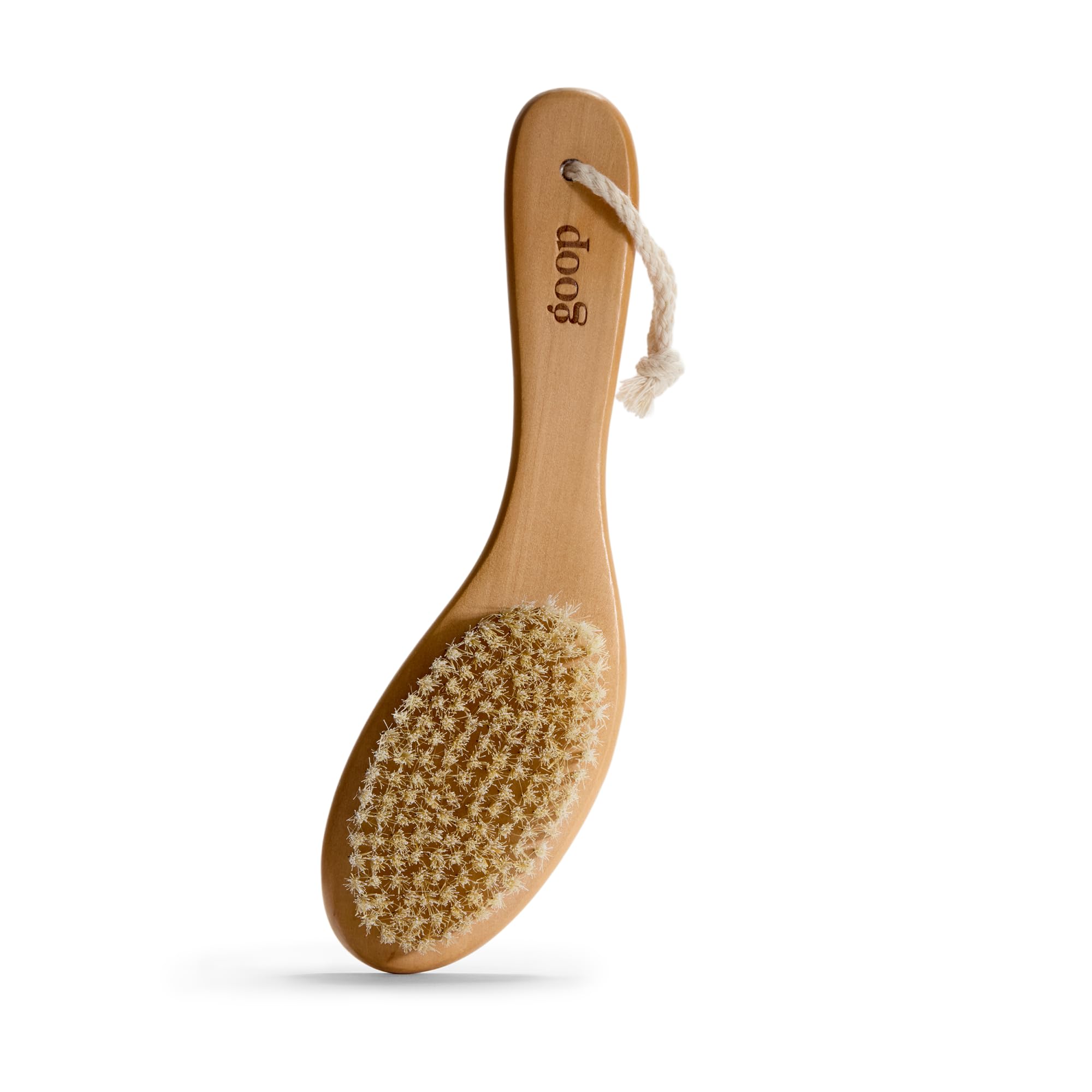 goop Beauty Dry Brush | Exfoliating & Detoxifying for Dry Skin | Natural Biodegradable Sisal Fiber Wood Brush | Eliminates Dead Skin Cells for Bright, Smooth Skin | FSC Certified