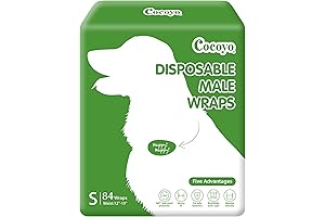 COCOYO Disposable Male Dog Belly Band: Small Size, 84 Count, Leak-Proof, Breathable,...