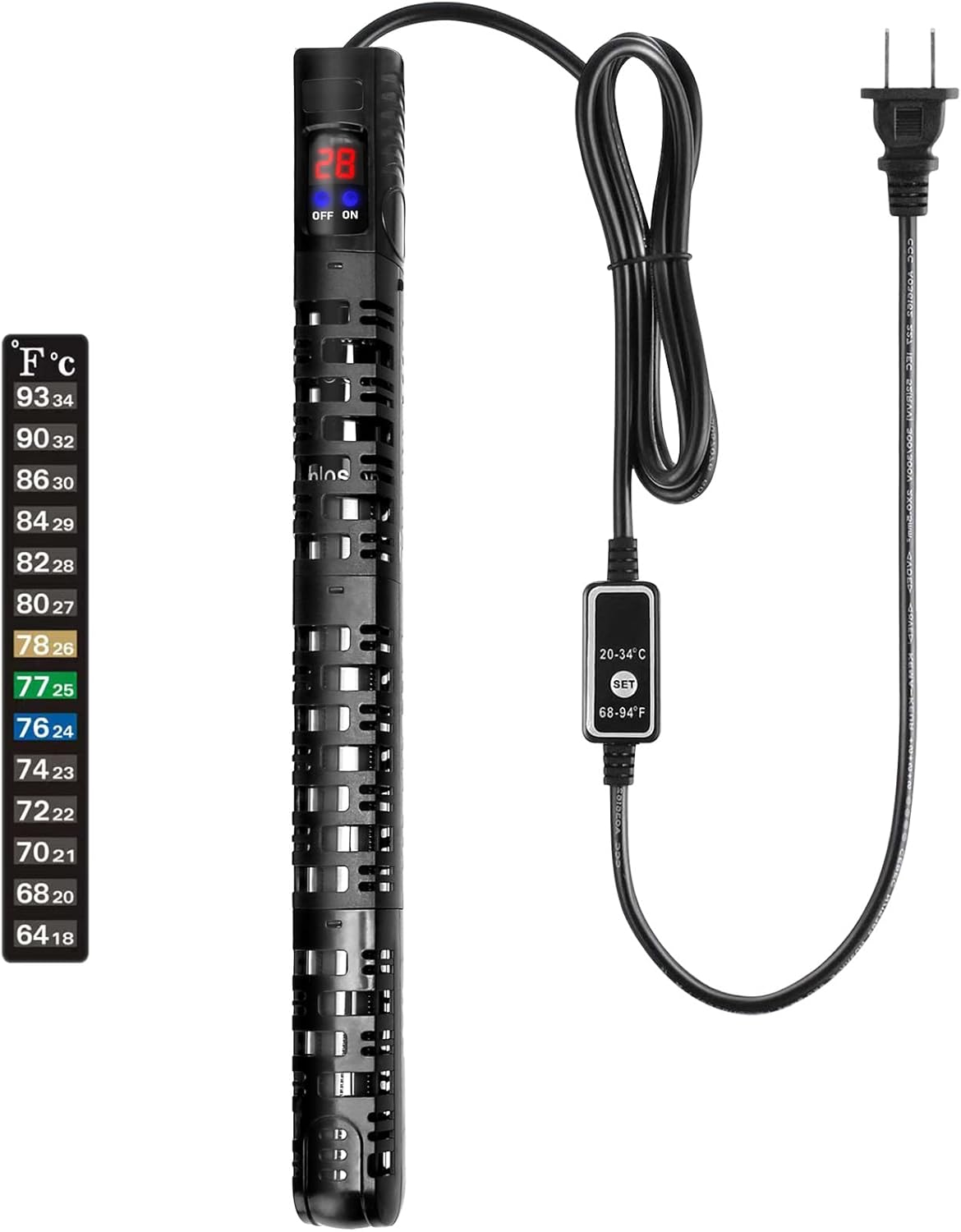 MQ Submersible Aquarium Heater, 200500W LED Display Fish