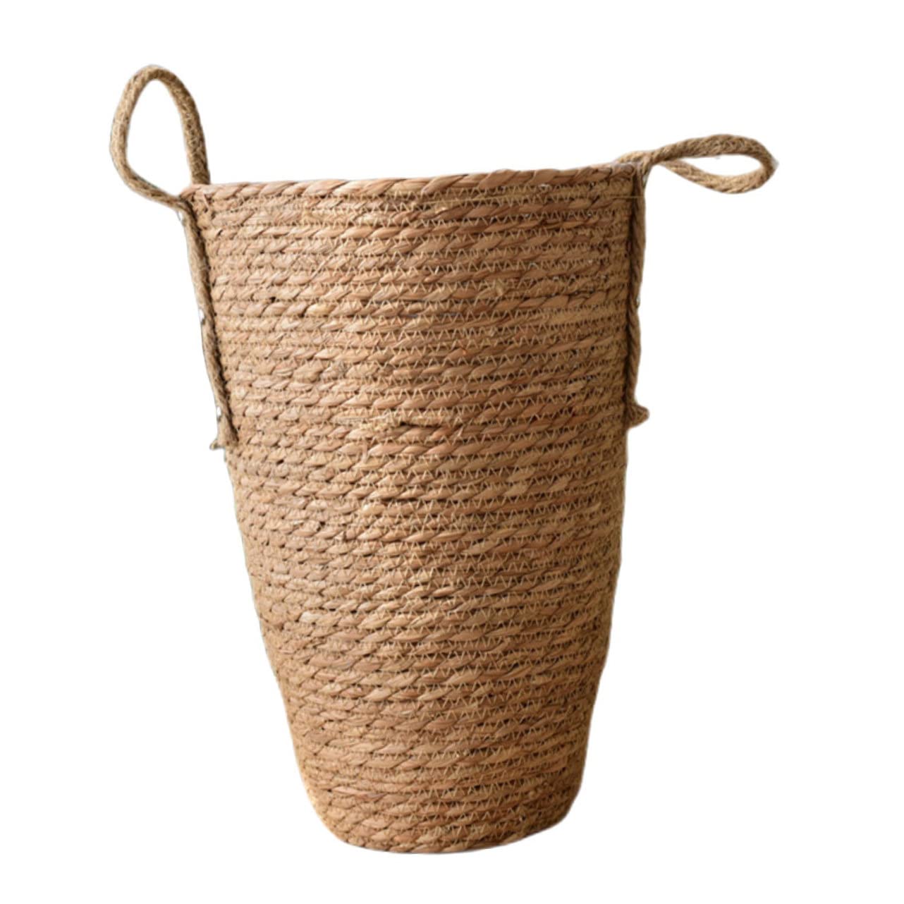 Abaodam Panier à Fleurs Décoratif Grand Modèle en Paille Tressée Résistant et Gain de Place Rustique Élégant Maison Bureau