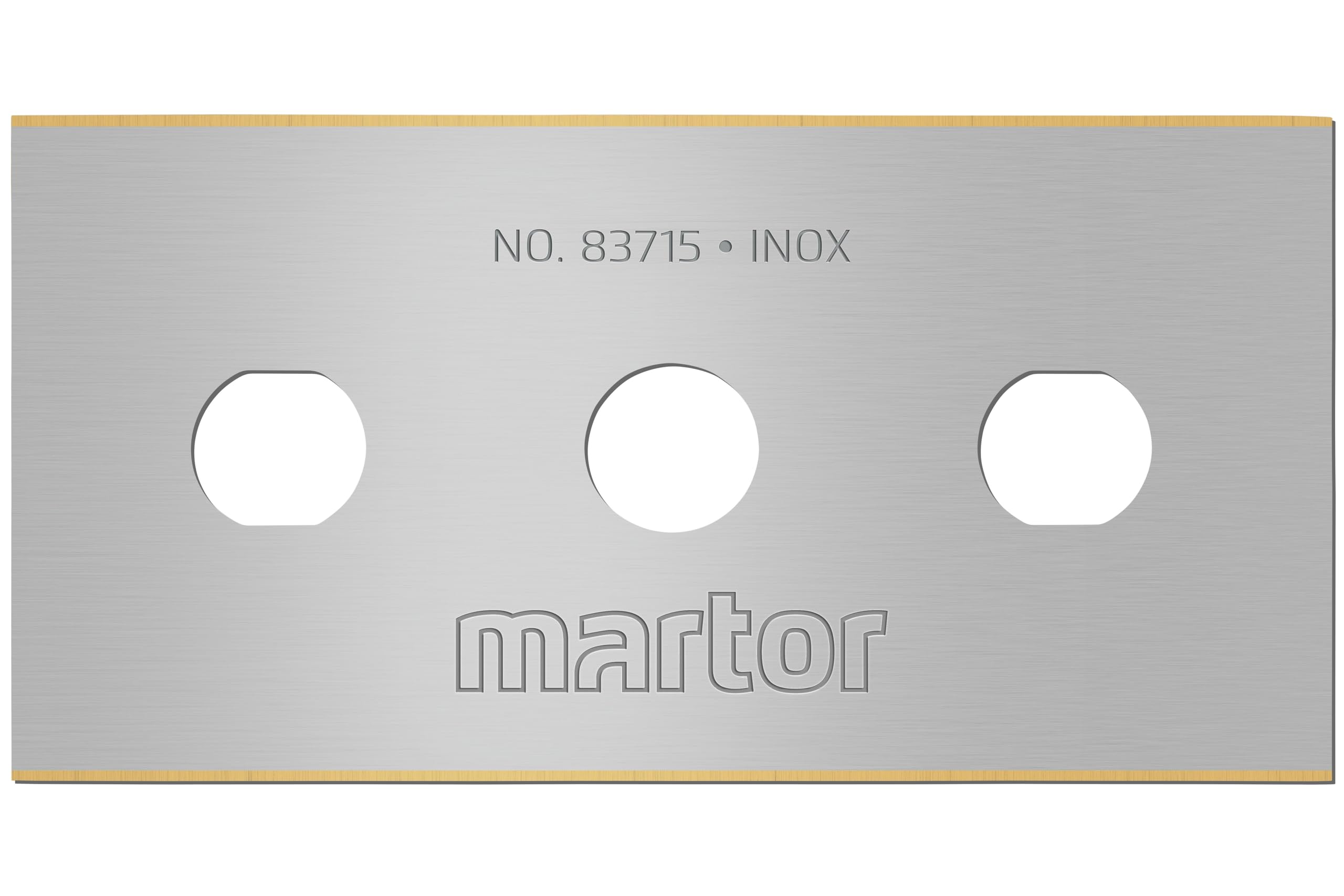 MARTOR 100x Hoja industrial TiN, inoxidable, 4 ángulos, Cúter | Aceite apto para alimentos, TiN-recubierto, 4 bordes de corte, alimentación e industria, hoja de recambio, No. 83715.31