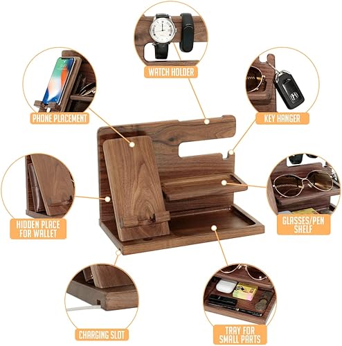 Miniatura 4 de Gooin Global Regalos militares personalizados para el Día del Veterano para hombres que lo tienen todo. Organizadores de escritorio de madera