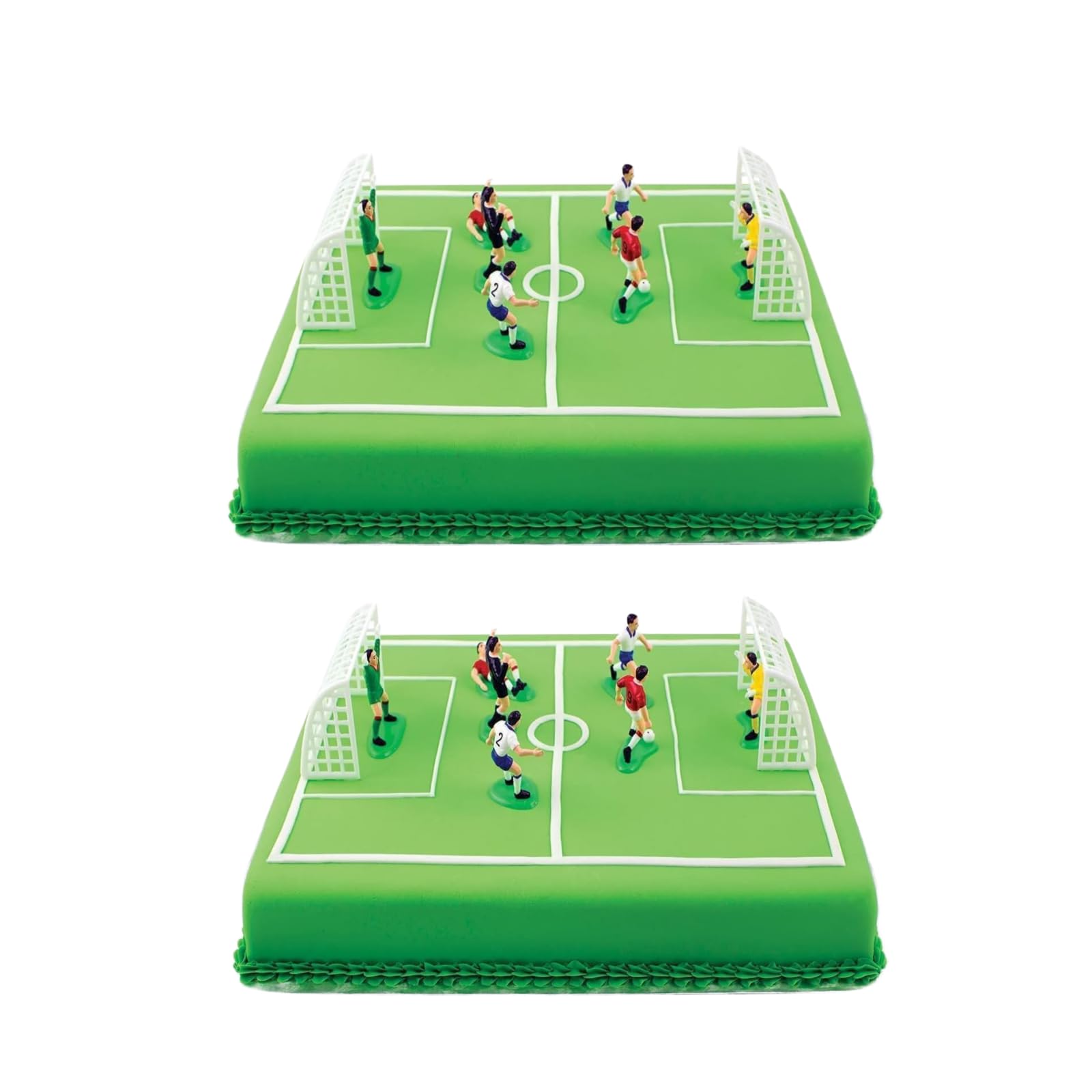 2Pcs Soccer Cake Topper