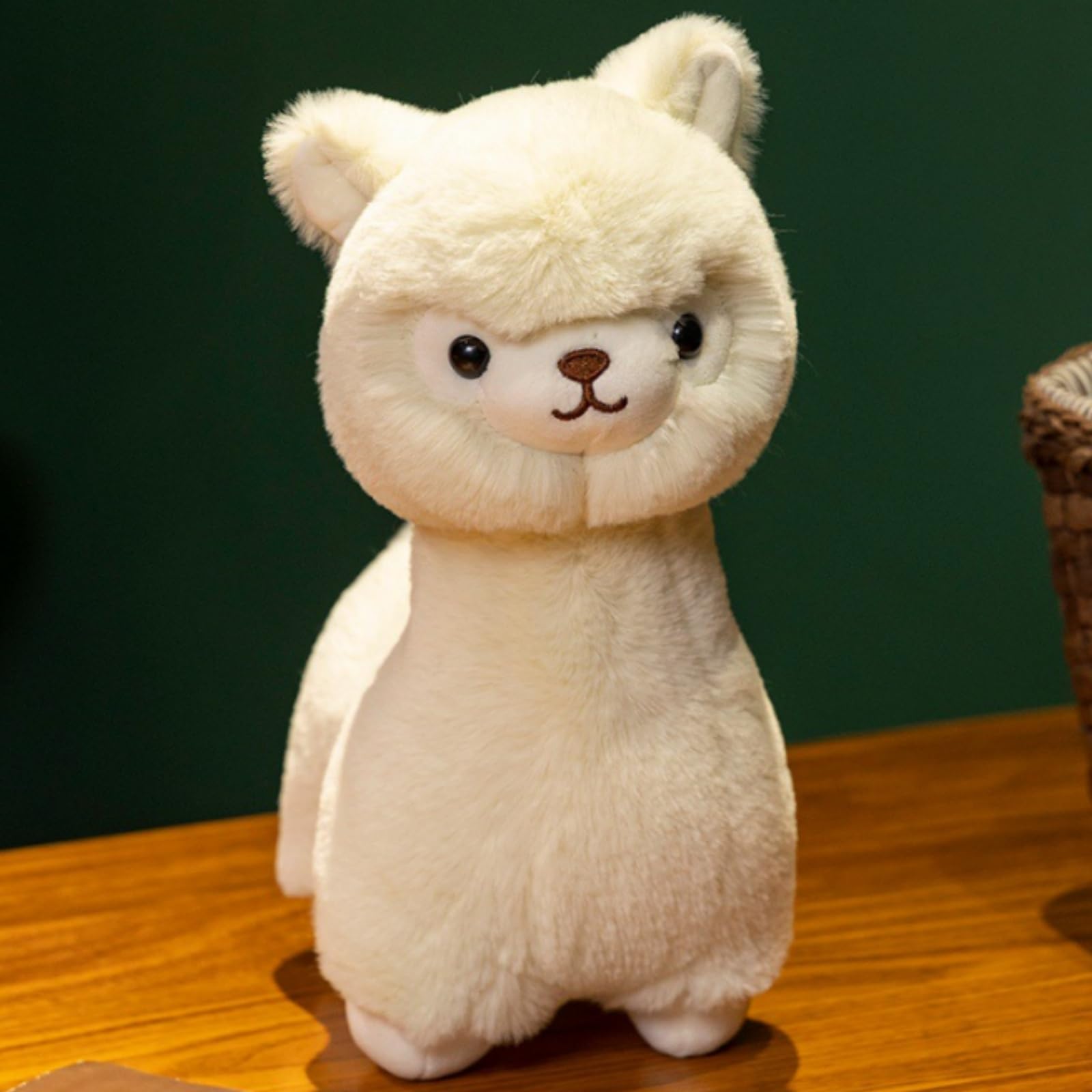 OUKEYI Alpaca Plush Toy, 11.8""/30cm Stuffed Animal Alpaca Doll Plushie Hug Pillow Soft Fluffy Cushion Super Christmas Valentine Gift, Birthday (Beige)