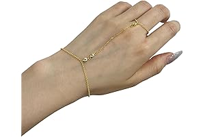 925 Sterling Silver Triple Solitaire CZ Diamond Finger Ring Bracelet Hand Chain