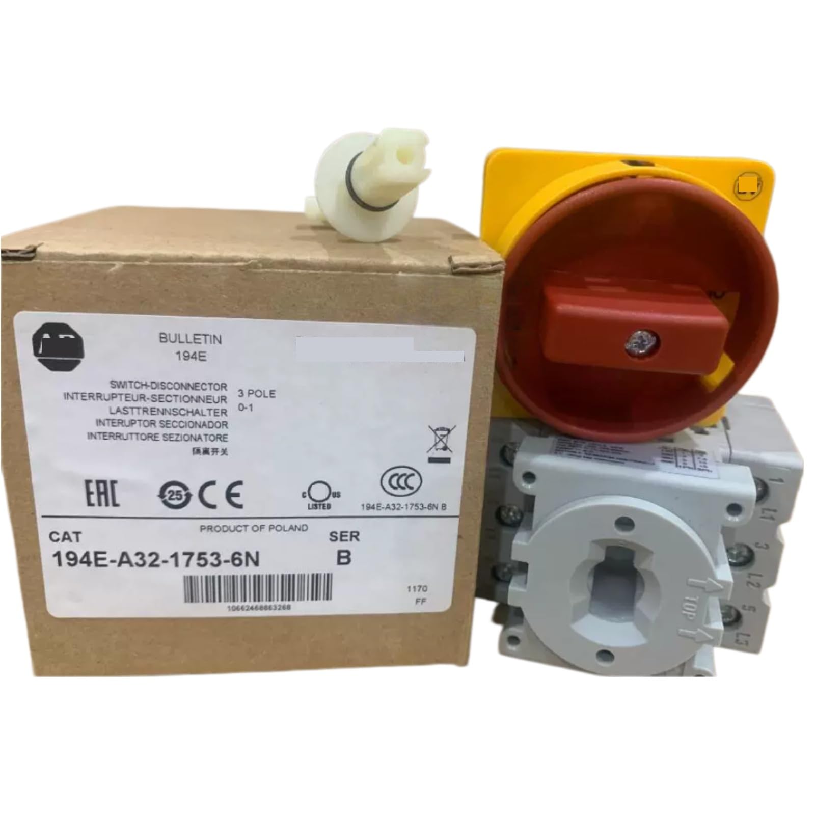 Commutateur de Charge 194E-A32-1753-6N Interrupteur Sectionneur B Tripolaire 32A