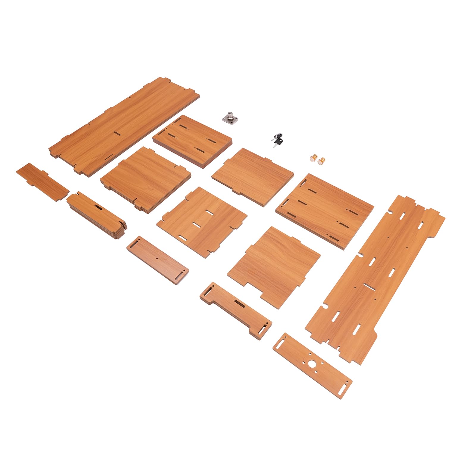 Supporto per monitor in legno, 3 cassetti, 52,5 x 21 x 6 cm, portata totale 5 kg, per computer portatile/fax, organizer da scrivania