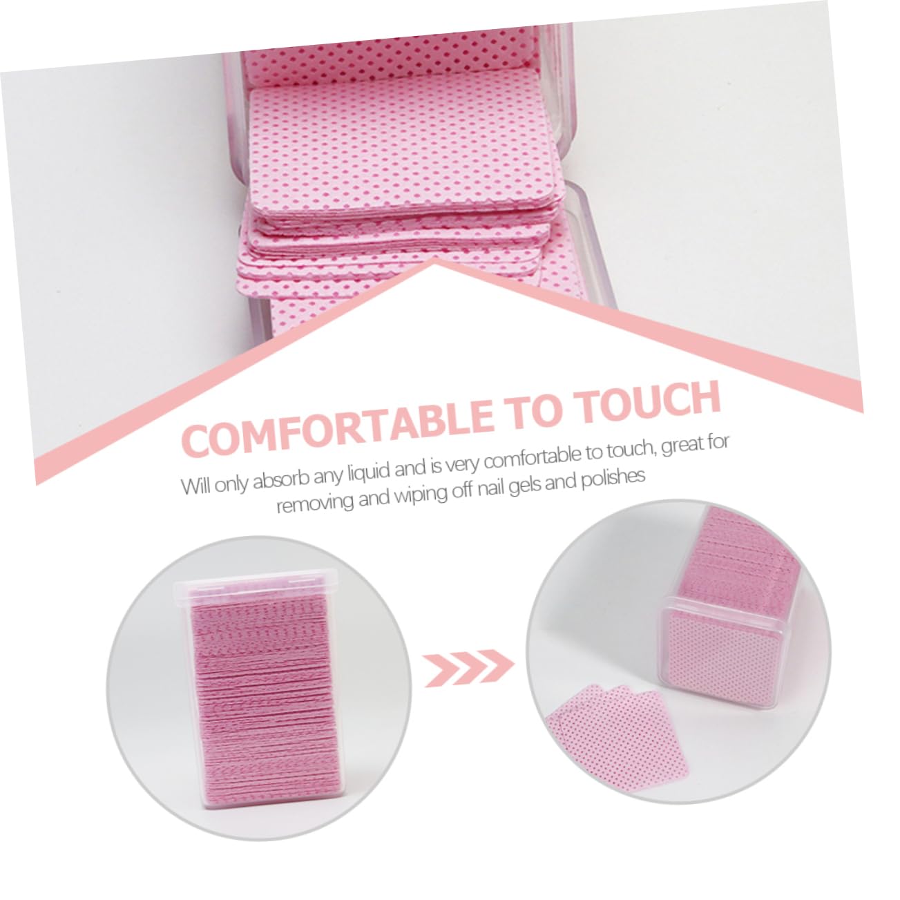 Beaupretty 400pcs Nail Polish Cleaning Pads Nail Cleansing for Easy Makeup Removal Compact Non Woven Pads for Salon Personal Use Convenient Efficient