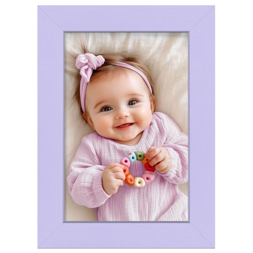 Alison Kingsgate Modern 10X8 Purple- Picture Frame - Engineered Wood Photo Frame with Shatterproof Perspex Front - Ideal for Posters, Certificates & Artwork - Wall Mount or Tabletop Display