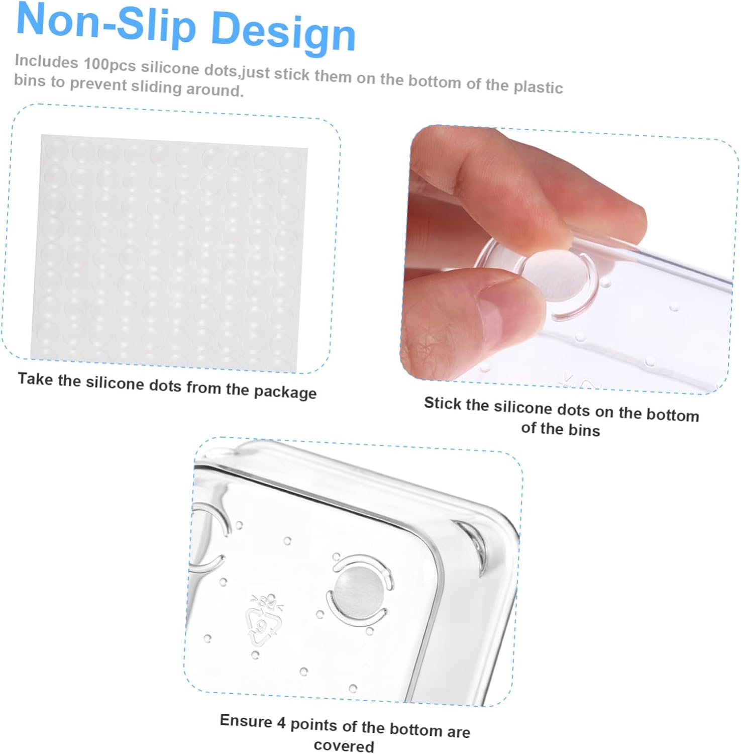 Drawer Organizer Set Divider Trays 6-Compartment Plastic Storage Bins for Makeup and Kitchen Versatile Drawer Divider for Home Organization