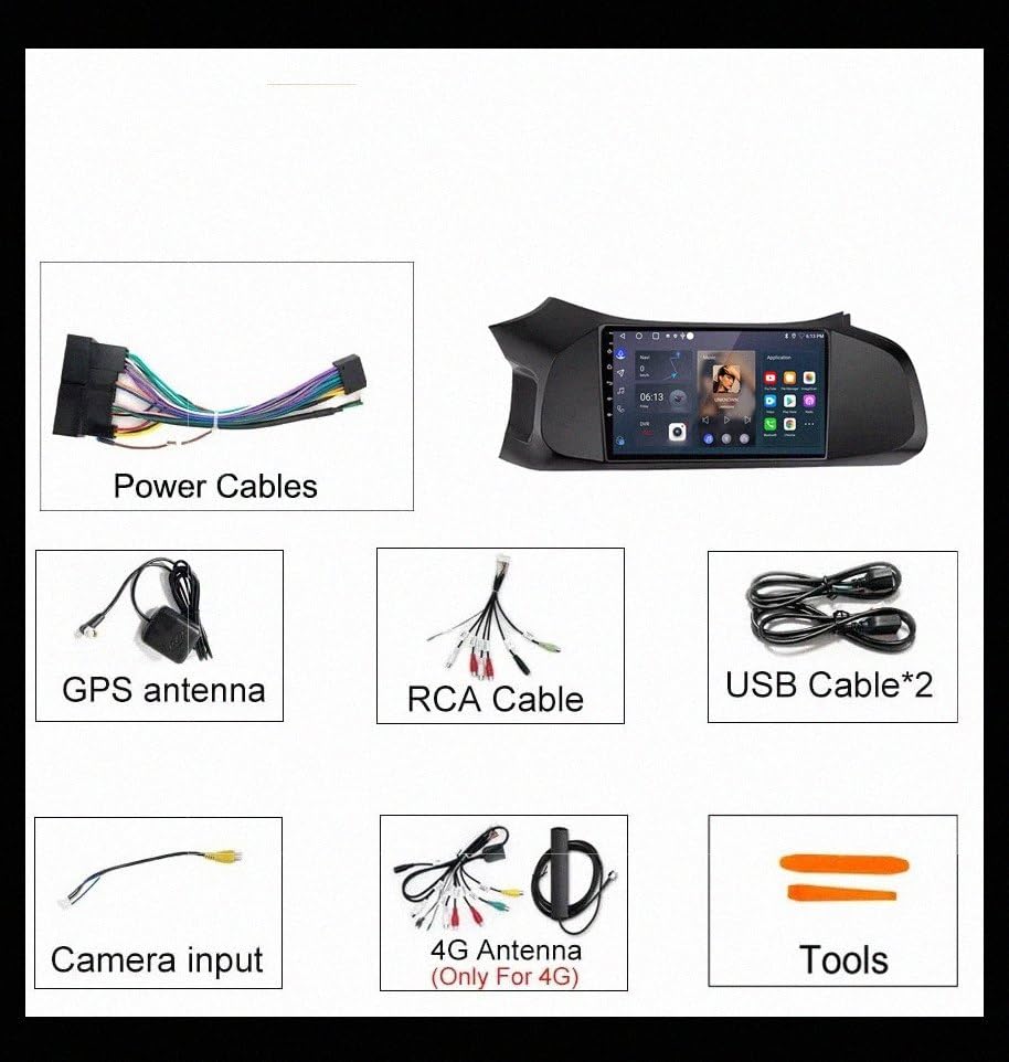 Android Auto inalámbrico para Chevrolet Onix 2013 2015 2017 pantalla coche con Bluetooth 7