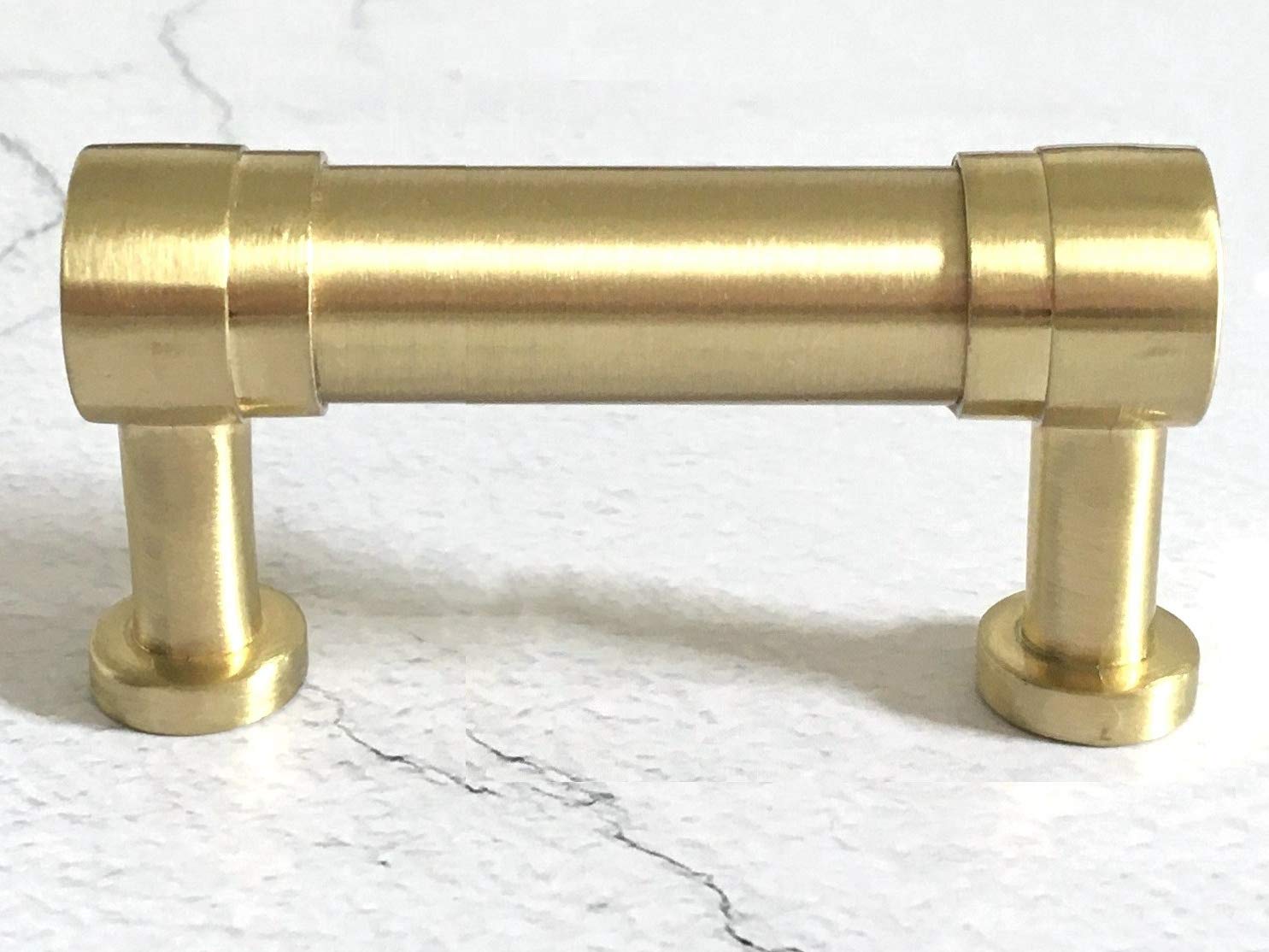 Vintage Drawer Pull,Cabinet Handle,Dresser Pull 2,25" CC (2-1/4 cala w środku) Szczotkowany złoty uchwyt szafki Gałka do komody Gałka do szuflady Uchwyt do komody Uchwyty kuchenne Okucia meblowe 57 m