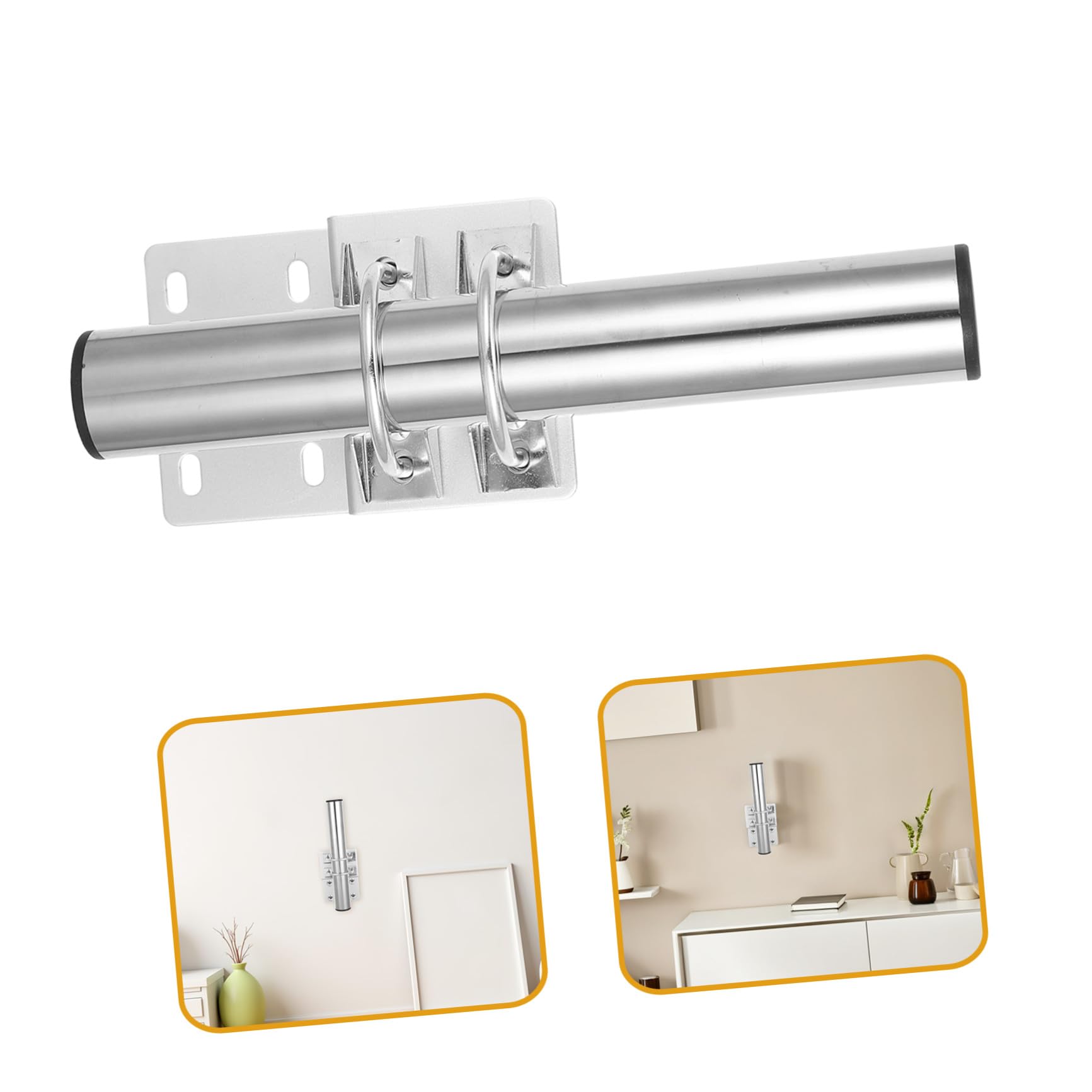 Soporte de Antena Exterior de Hierro Resistente Abrazadera Ajustable para Mástil de Poste 25 Mm, Kit de Montaje en U para Pared o Techo, Uso en Estaciones Meteorológicas y TV