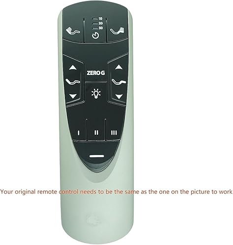 Miniatura 2 de Mando a distancia de repuesto para base de cama ajustable TEMPUR Zero-G Gold Base RF358A (tu control remoto original debe ser el mismo que el de la
