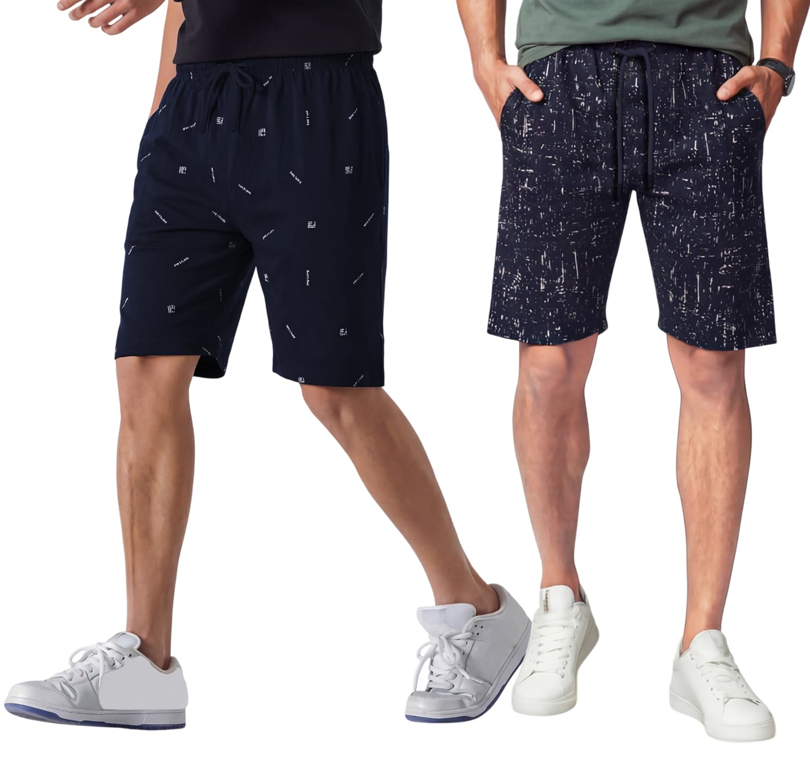 feel track Men's Regular Fit Shorts (Pack of 2) (GG_Shorts_P6_Black_P4_NAVY-3XL)-picture-29