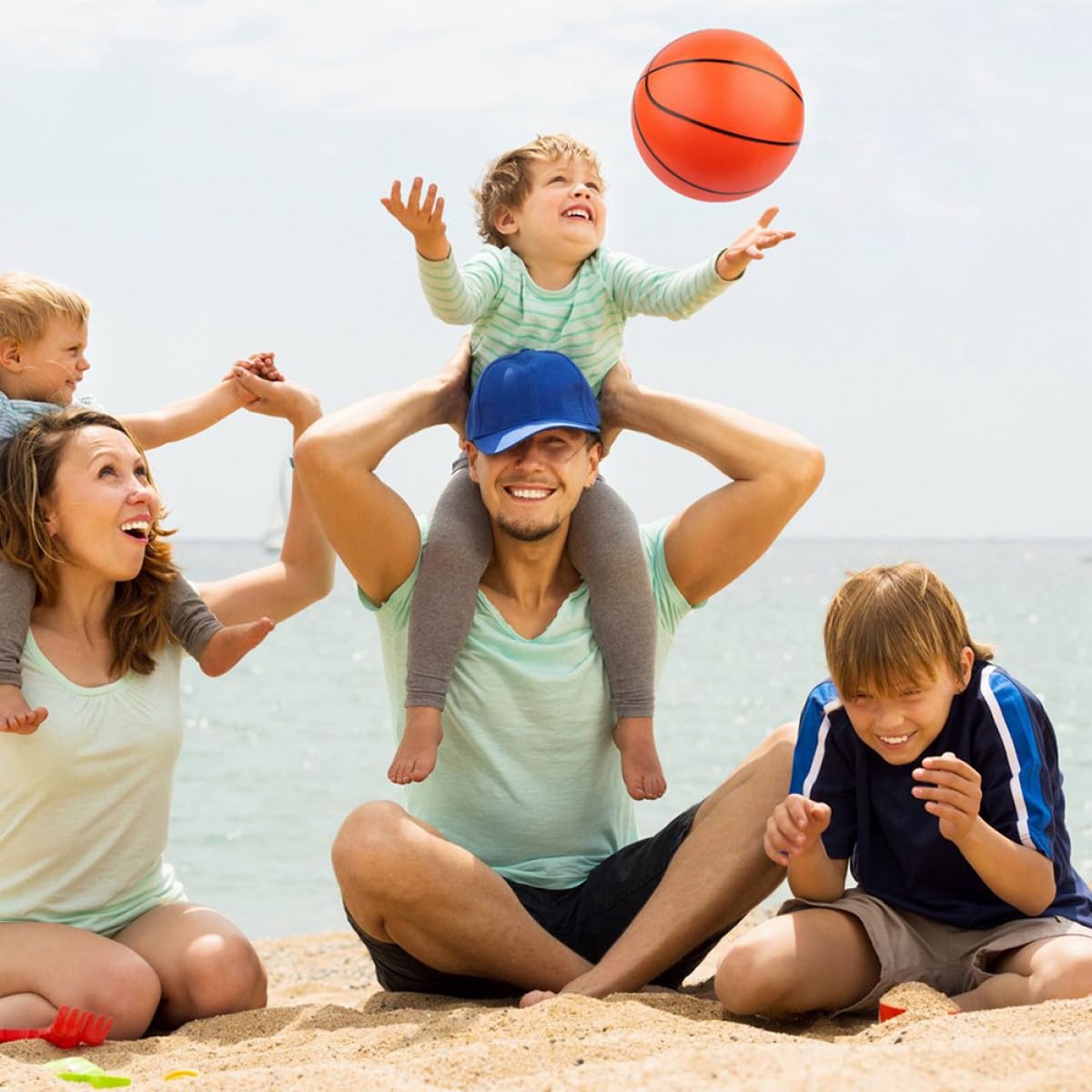ERINGOGO 5 Palloni Spiaggia Gonfiabili in PVC Palline Resistenti per Giochi Estivi per Spiaggia Piscina e Feste Allaperto