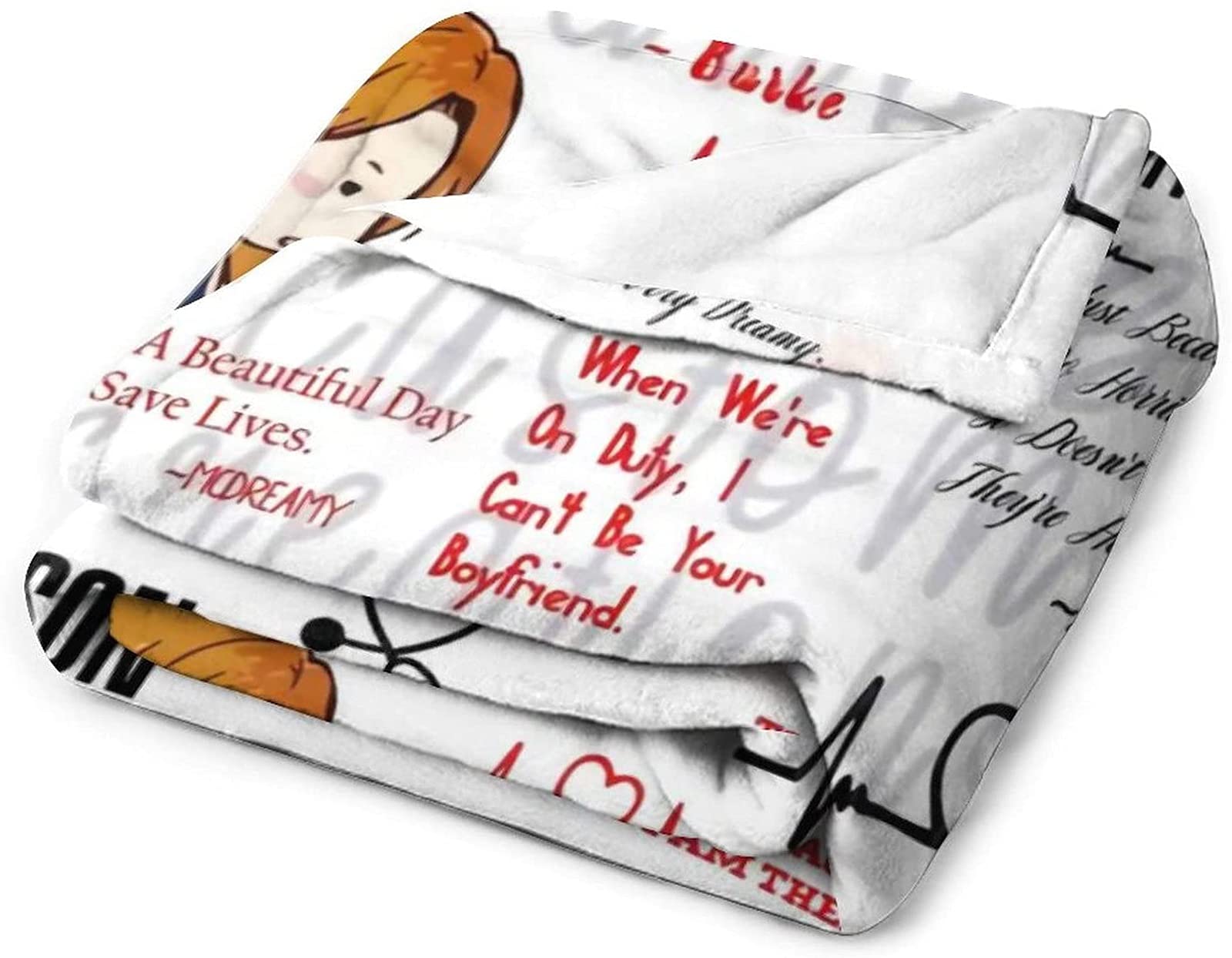 JQAM Greys Anatomy Fleece Deken, Zachte Gooi Deken for Bed Couch Sofa Stoel Slaapzaal, Plus Fluwelen Kantoor Dekens for Kinderen Volwassenen (Grootte : 150 * 200cm