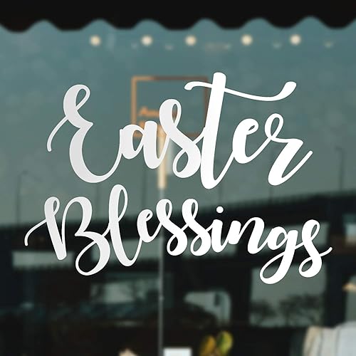 Miniatura 2 de Vinilo decorativo de pared para el día de Pascua – Semana de bendiciones – 16.0 in x 23.0 in – Resurrección domingo Pascha vacaciones, iglesia,