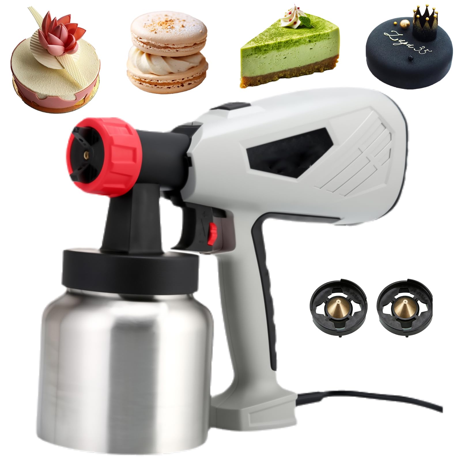 Pistola Pulverizadora de Chocolate de 800W con Desmontaje con Un Solo Toque