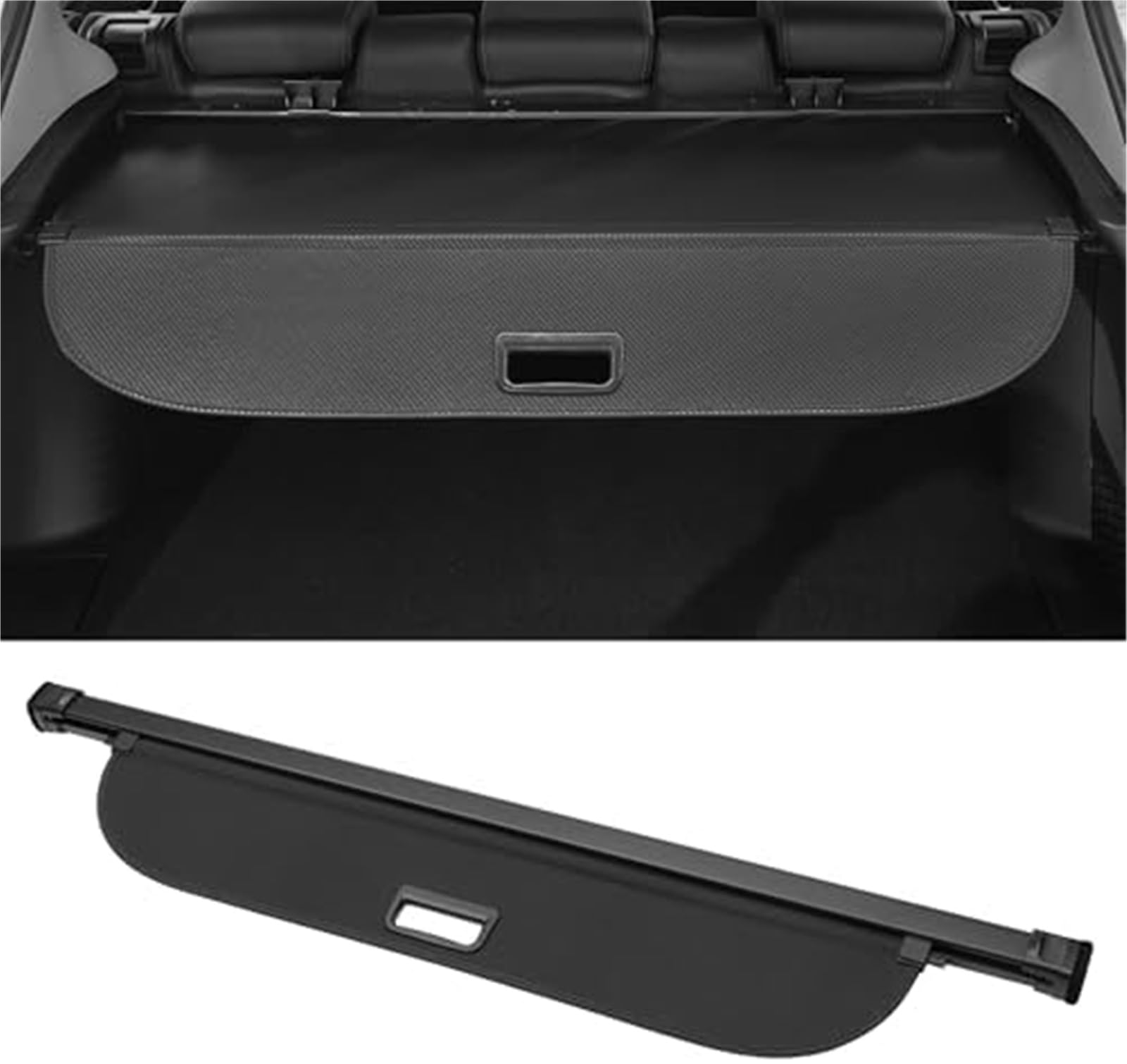 fhjwqronte Cargo Area Storage Rack Car Trunk Retractable Cargo Cover, for Lexus CT200h 2011-2017 Rear Parcel Shelf Luggage Security Shield Shade Canvas Gloss Black