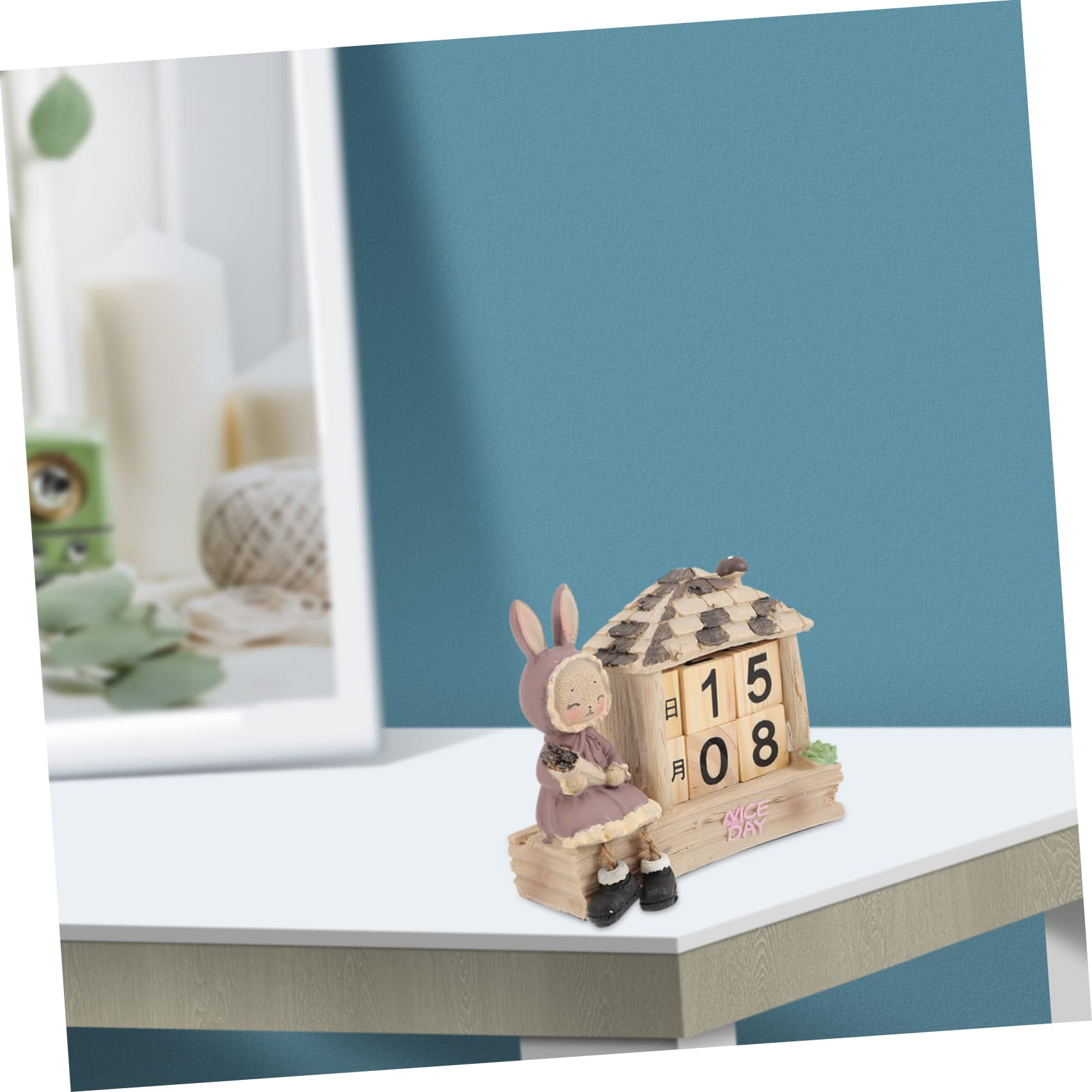 4 pezzi Calendario Decorazioni per la tavola di nozze Blocchi di data in legno Blocchi per il conto alla rovescia Decorazioni per il tavolo di Natale Decorazioni in legno Decorazioni per la tavola da
