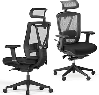AUTONOMOUS ErgoChair Pro Ergonomic Office Chair Foam Black Adjustable Lu...