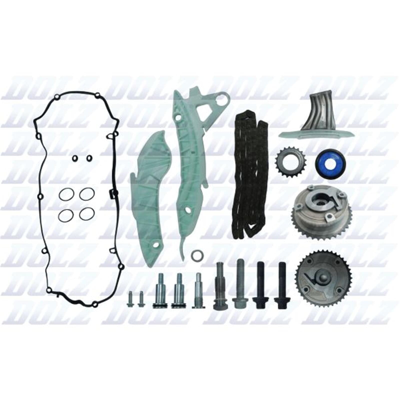 DOLZ Kit de chaîne de distribution 138 Simplex avec roues dentées avec roues dentées Compatible avec BMW 1 5 portes F20, PEUGEOT 207 3/5 portes WA, WC 208 I 3/5 portes CA, CC 308 I 3/5 portes 4A, 4C