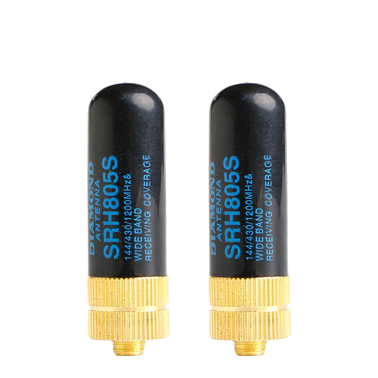 2 Pack SRH805S Universal Walkie Talkie Short Antenna VHF/UHF 144/430/1200MHz SMA-Female Antenna for Kenwood HYT Linton PUXING Two Way Radio